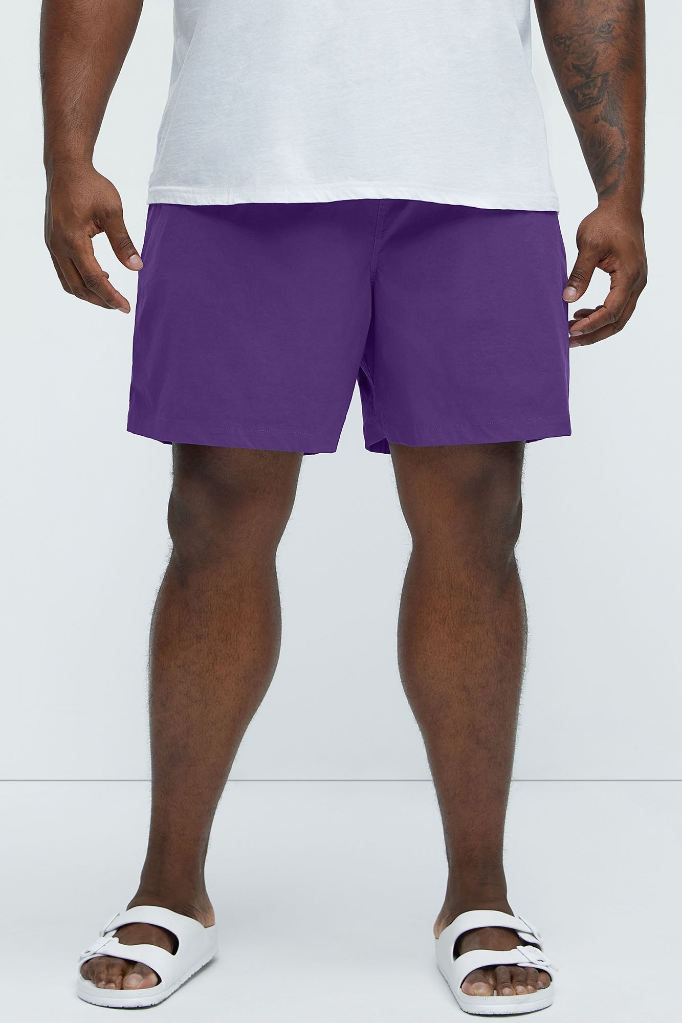 Montez Stretch Swim Trunk 7″ - Purple