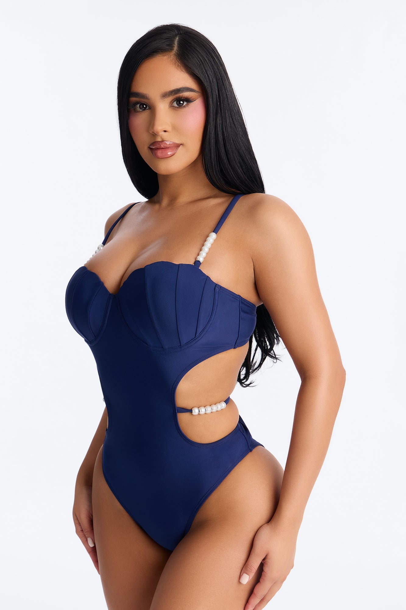 Summer Forever 1 Piece Swimsuit - Navy Fashion Nova
