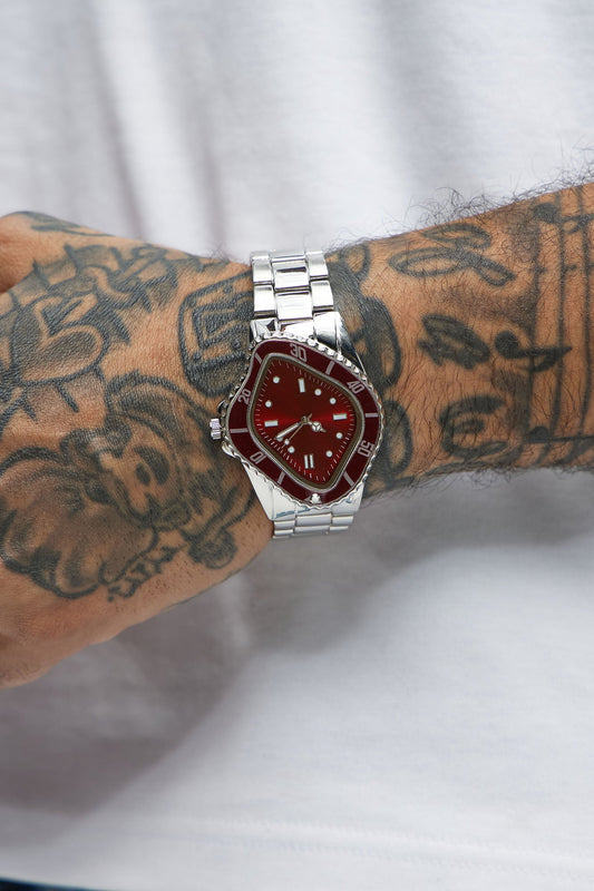 Legacy Watch - Silver/Red