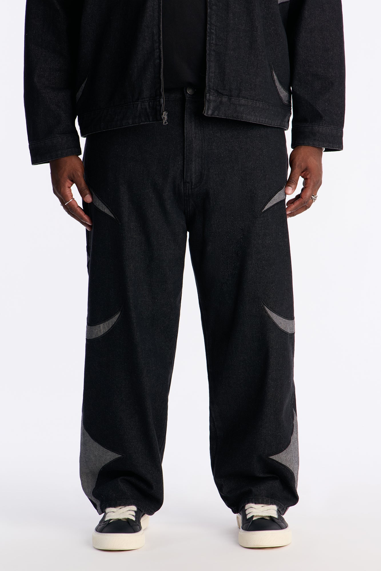 Baggy Crescent Jean - Black