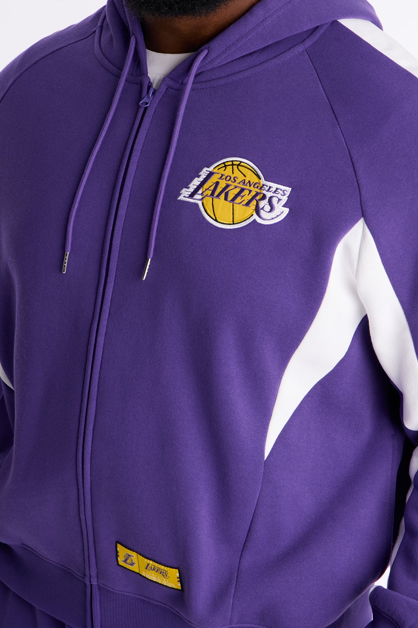 Lakers Wavey Oversized Zip Hoodie - Purple