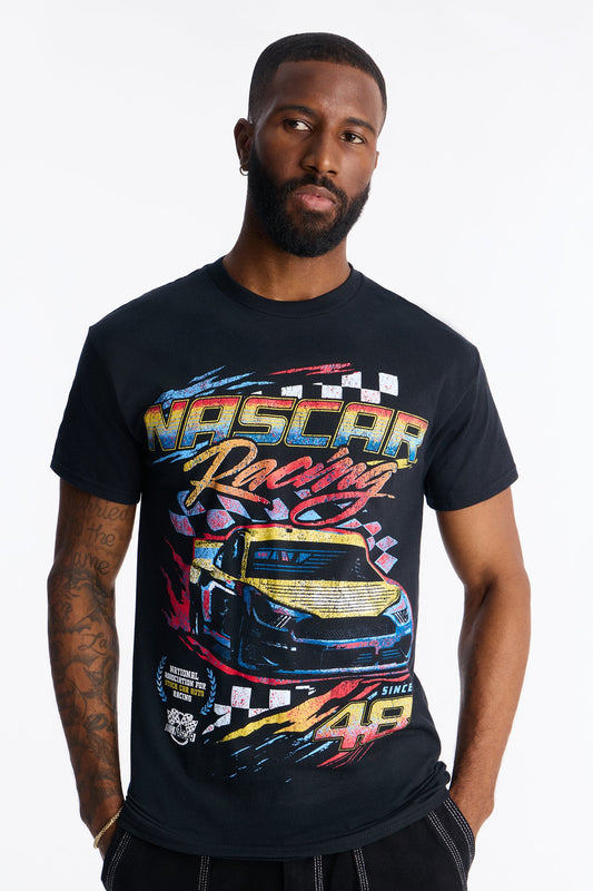 Nascar Vintage Racing Short Sleeve Tee - Black
