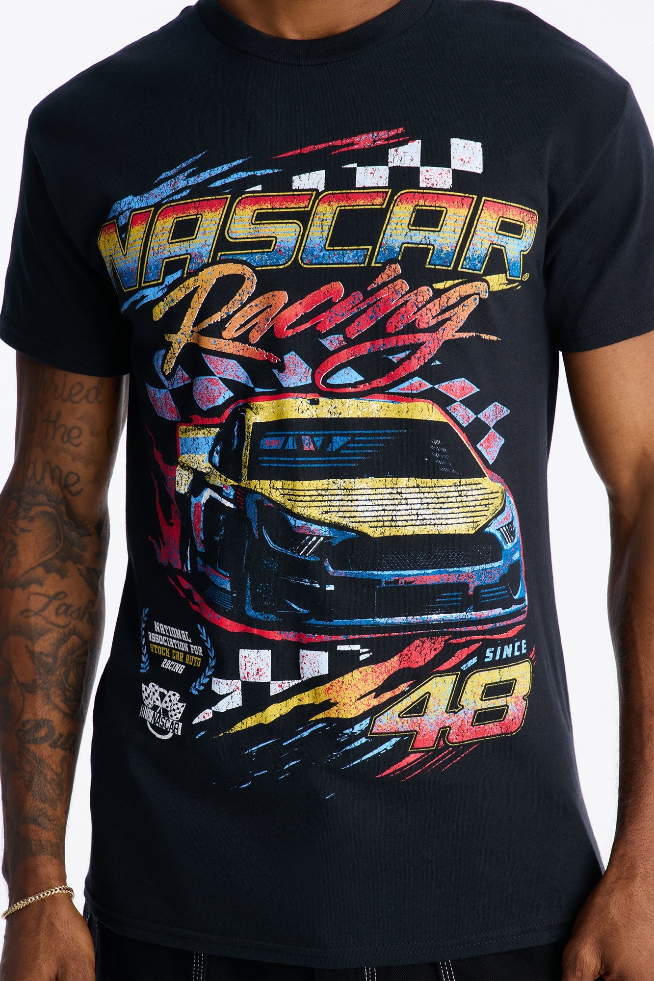 Nascar Vintage Racing Short Sleeve Tee - Black