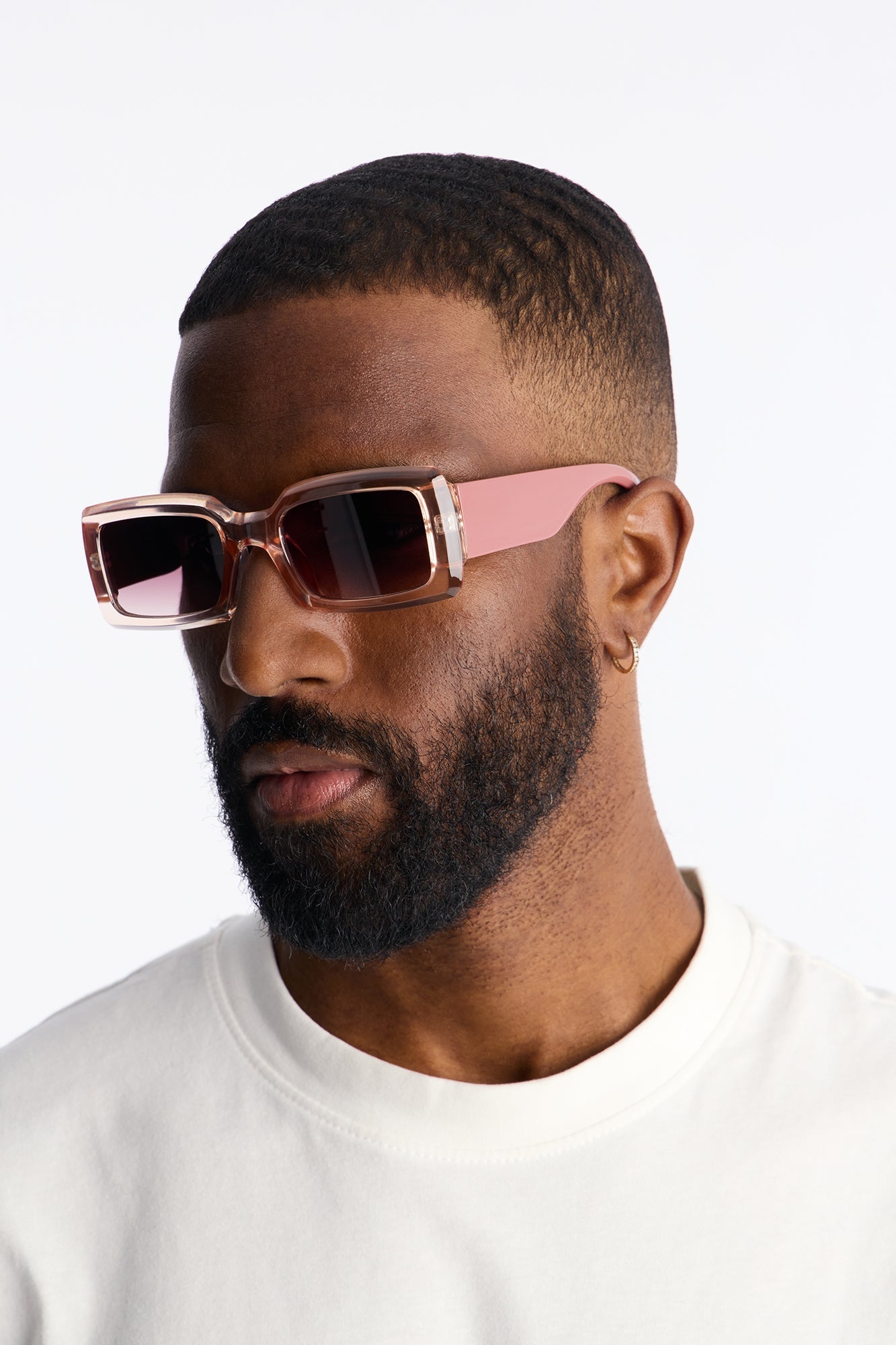 Stay Focused Colored Lens Sunglasses - Blush
