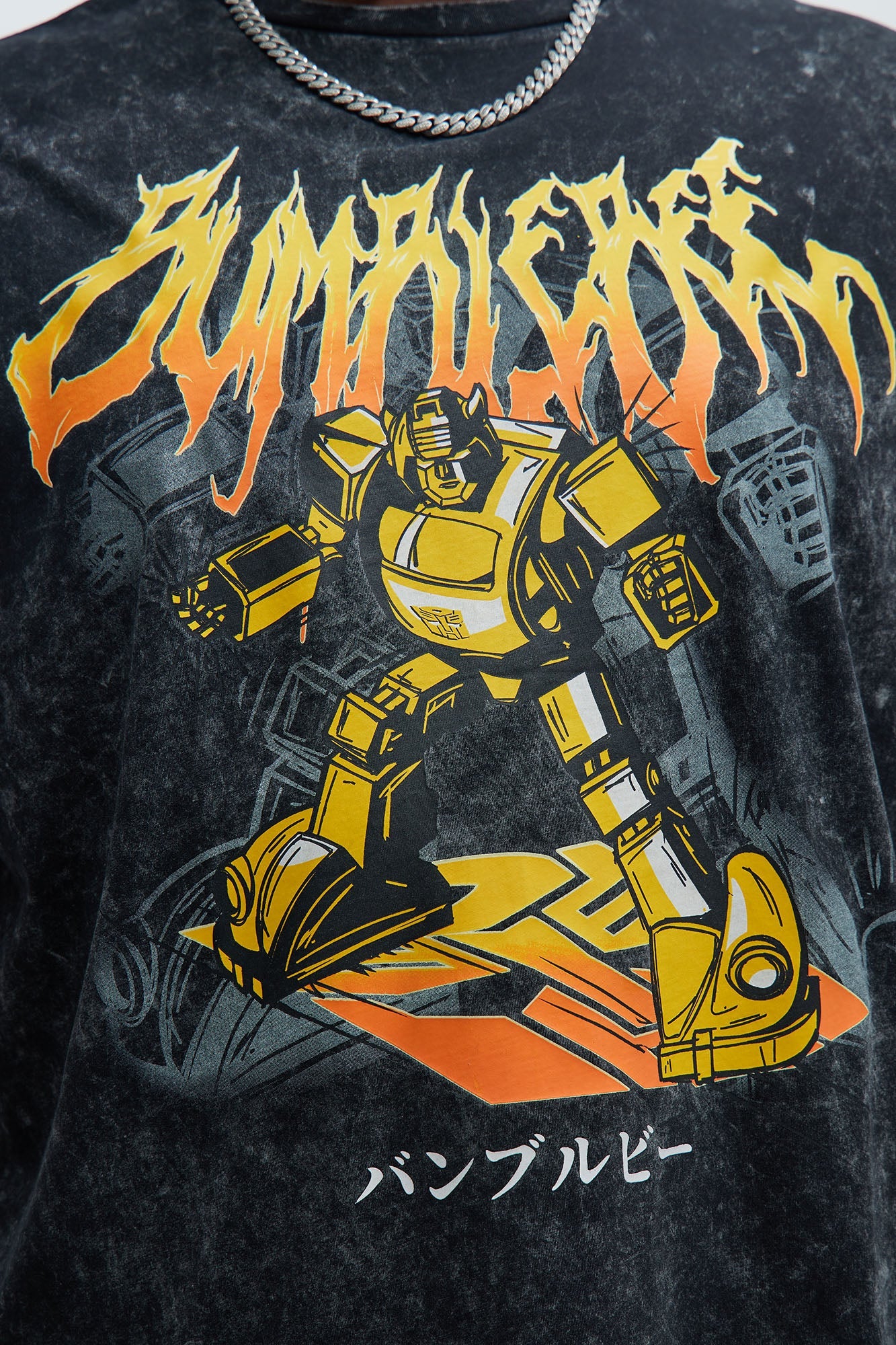 Transformers Bumblebee Oversized Short Sleeve Tee - Black