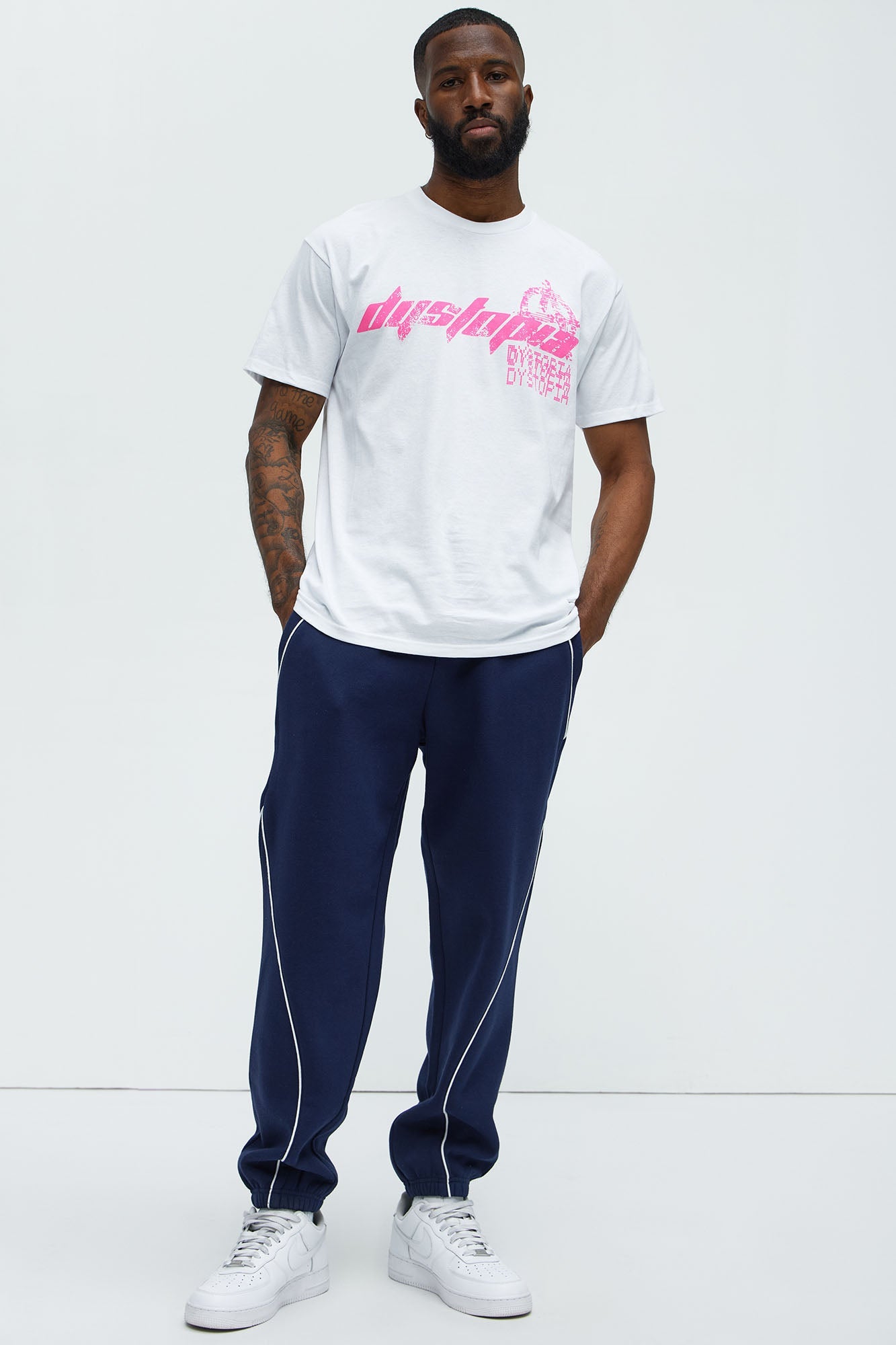 Tyson Piping Relaxed Jogger - Navy