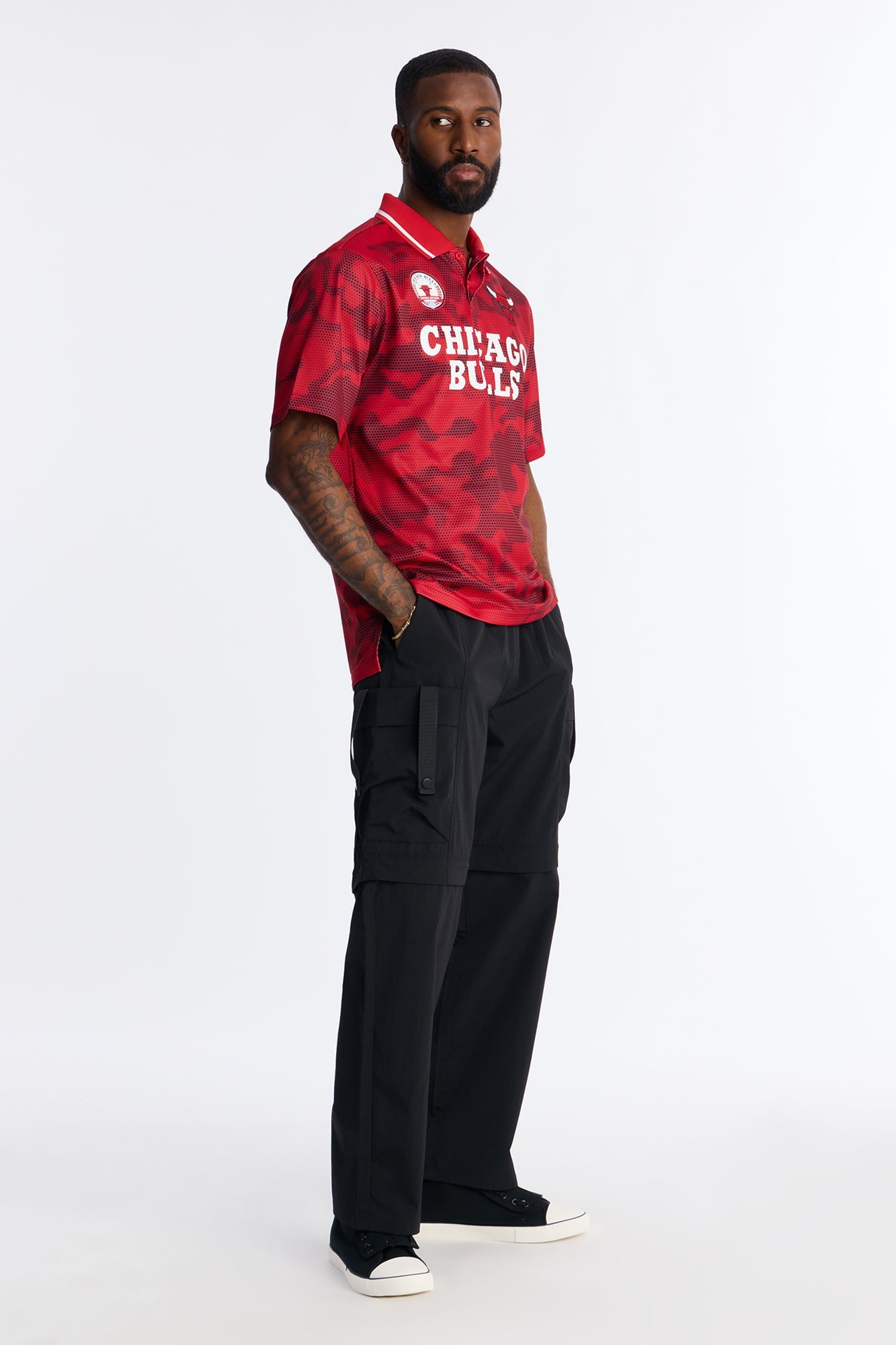 Bulls Digi Camo Soccer Top - Red
