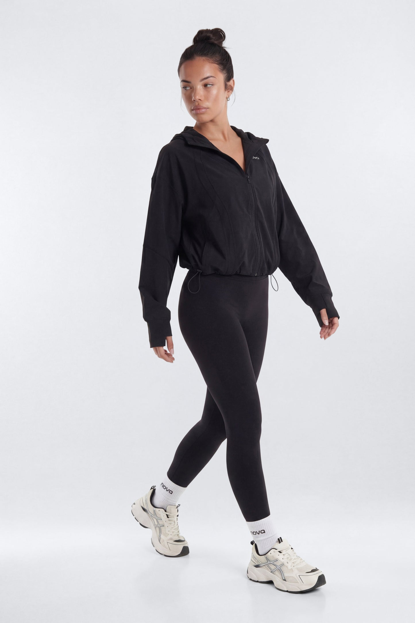 ProStretch™ Front Zip Hoodie Jacket - Black NEWFASHIONEDGE
