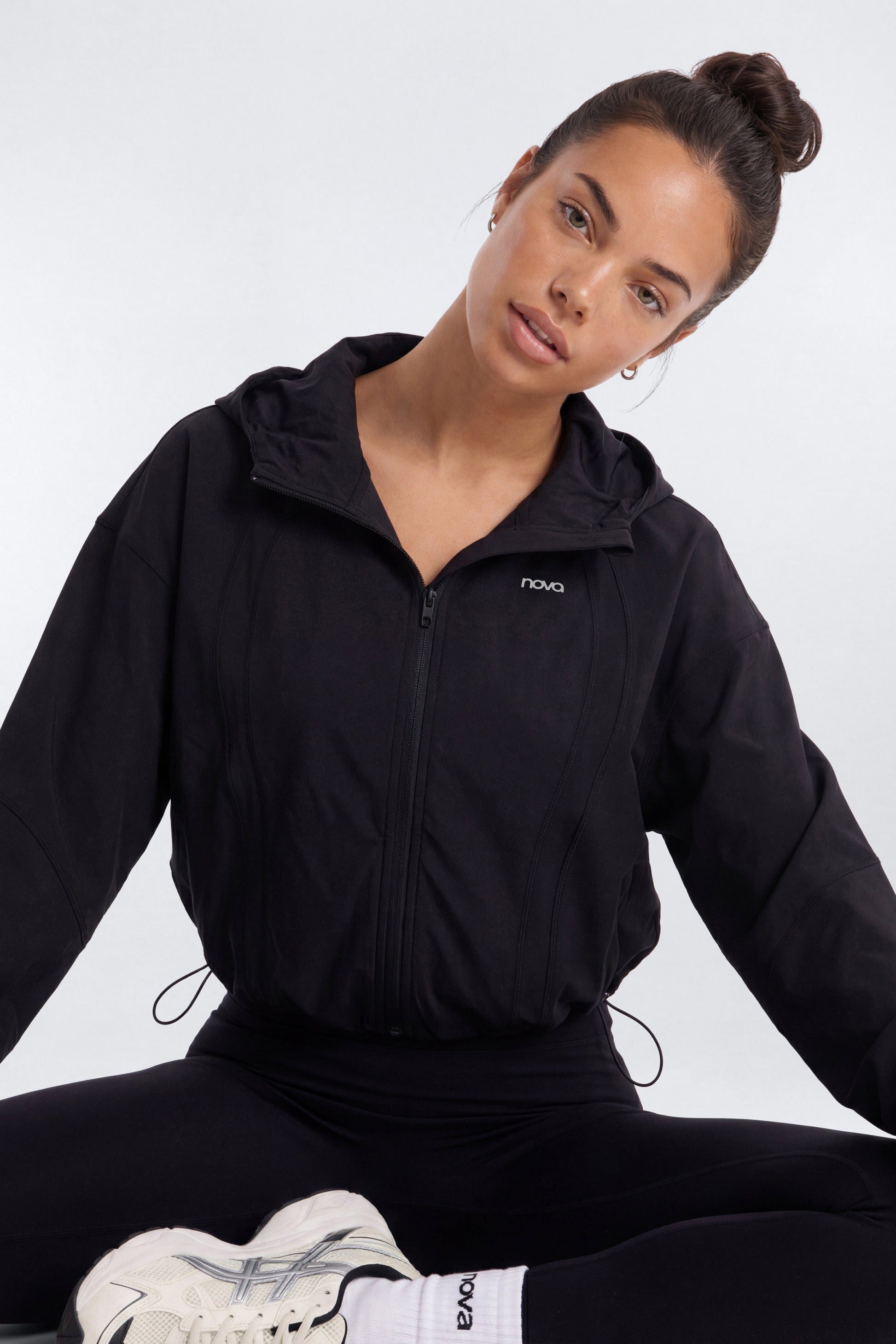 ProStretch™ Front Zip Hoodie Jacket - Black NEWFASHIONEDGE