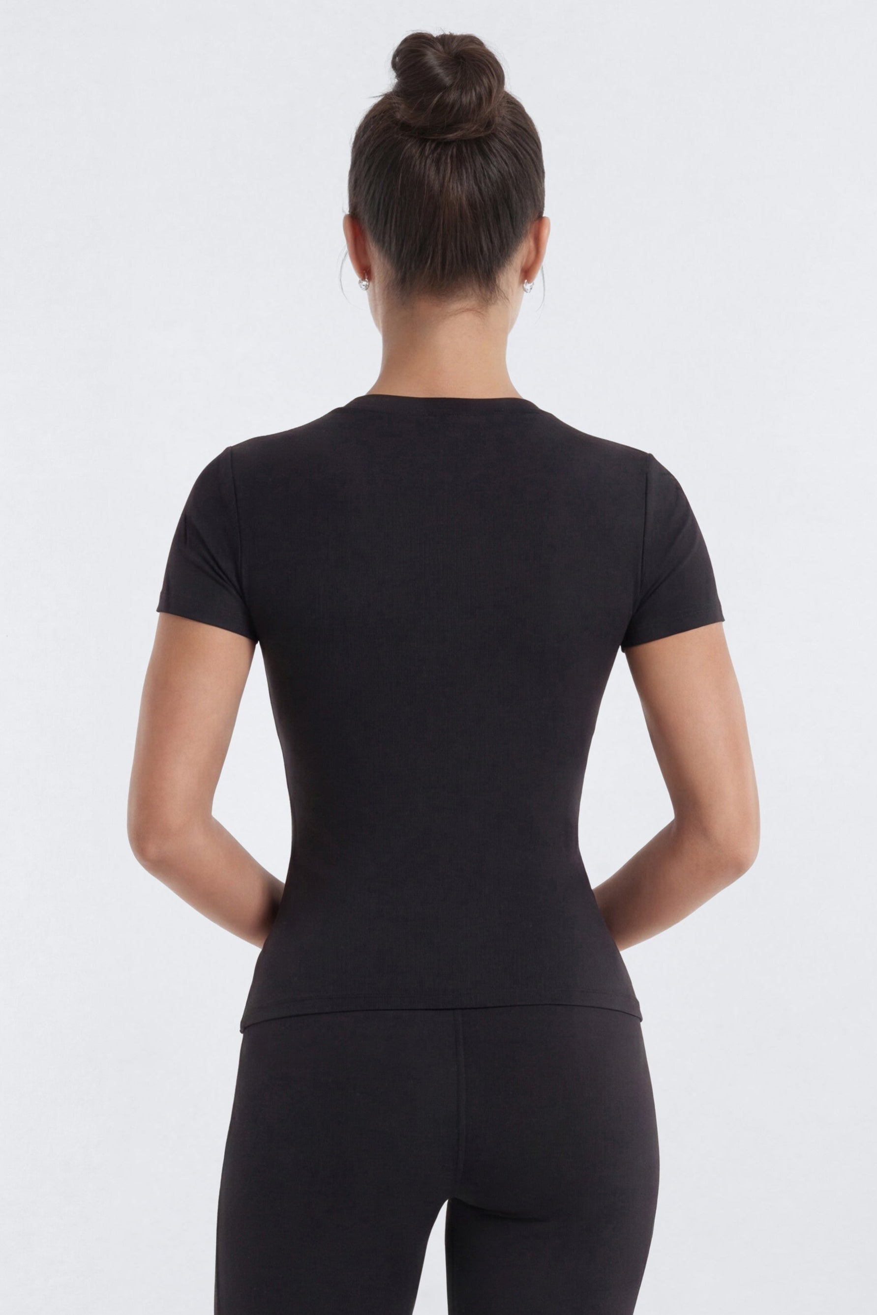 ProStretch™ Short Sleeve Sports Top - Black NEWFASHIONEDGE