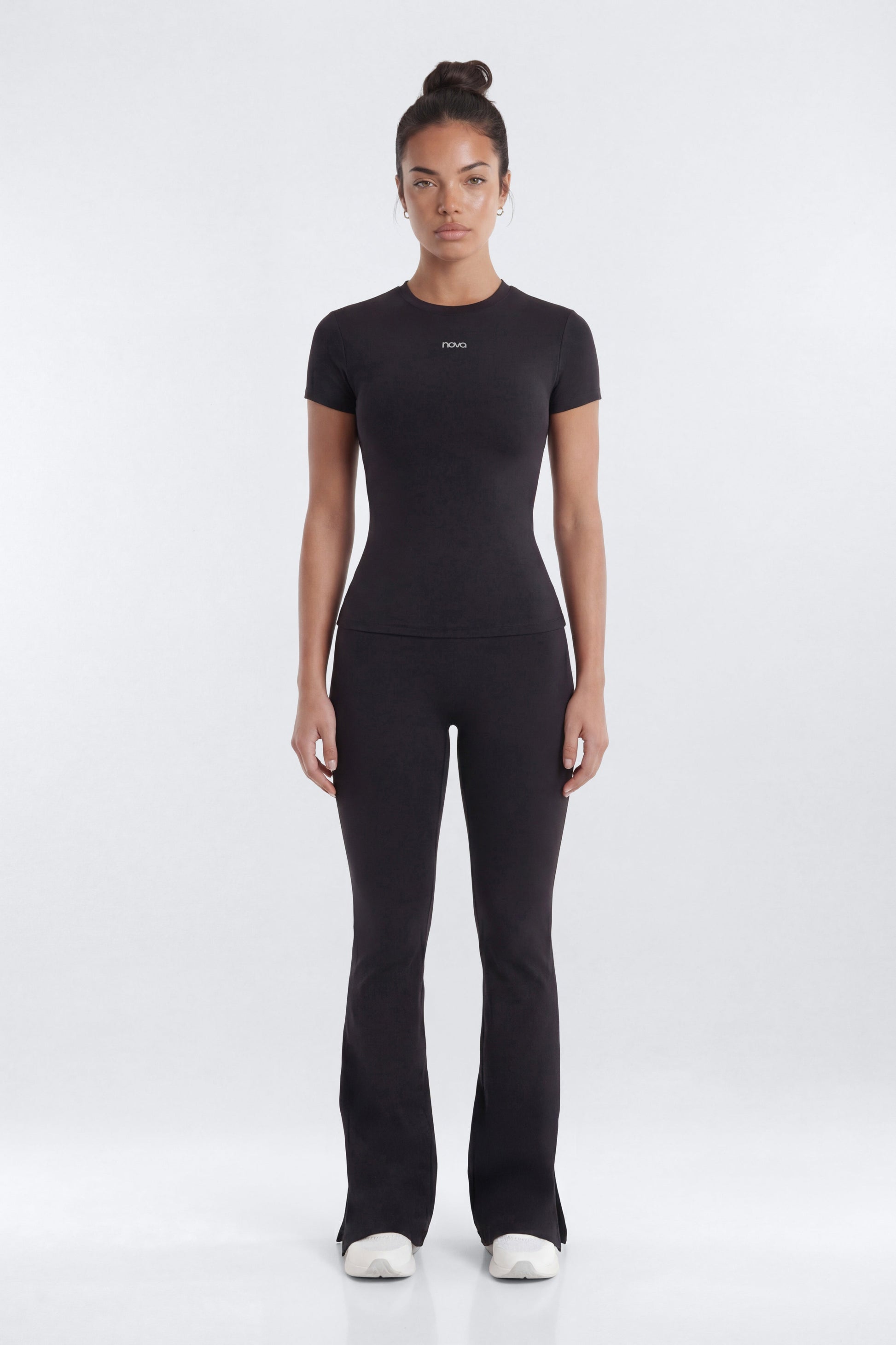 ProStretch™ Short Sleeve Sports Top - Black NEWFASHIONEDGE