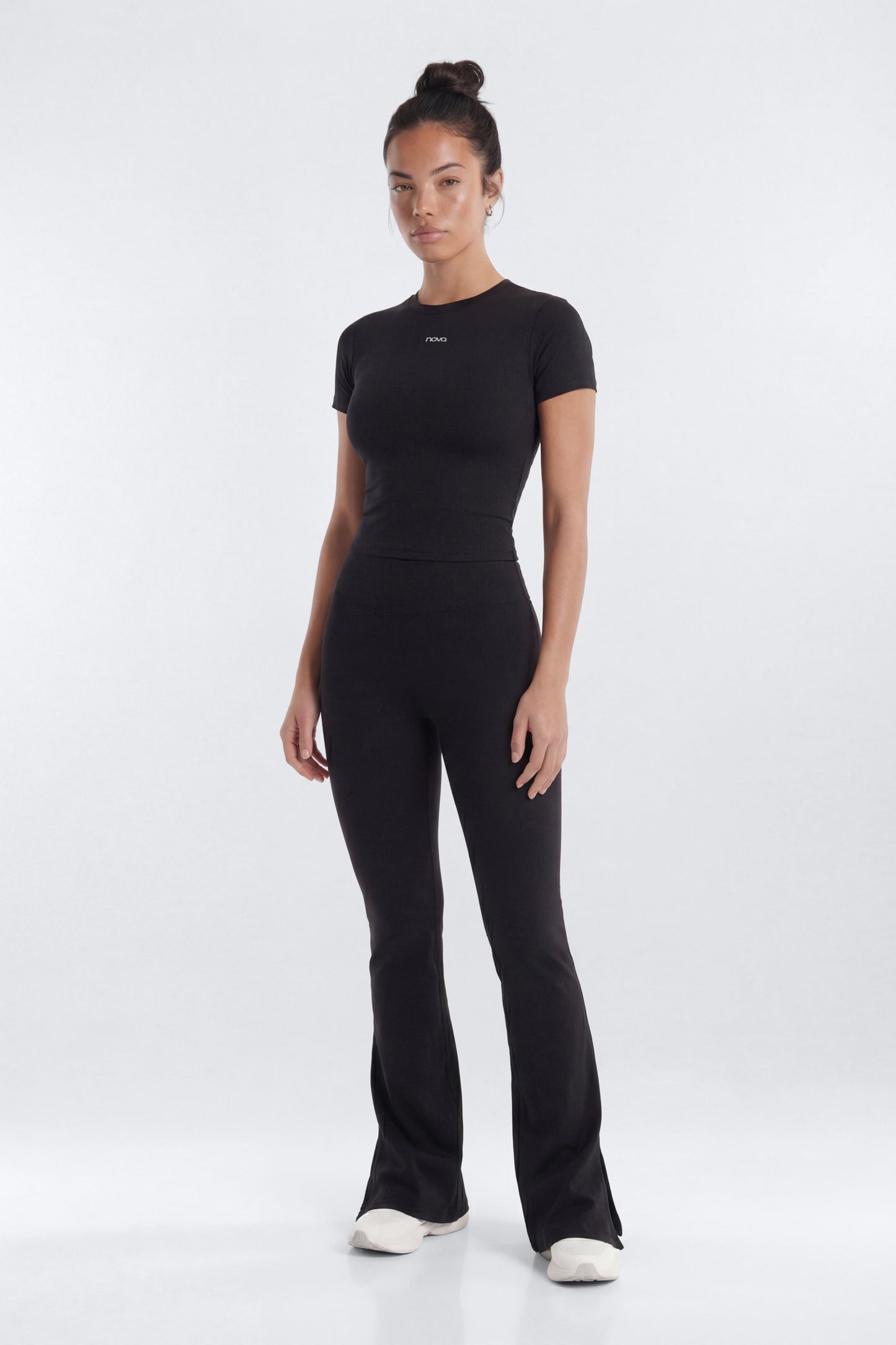 ProStretch™ 32″ Midrise Flare Legging - Black NEWFASHIONEDGE