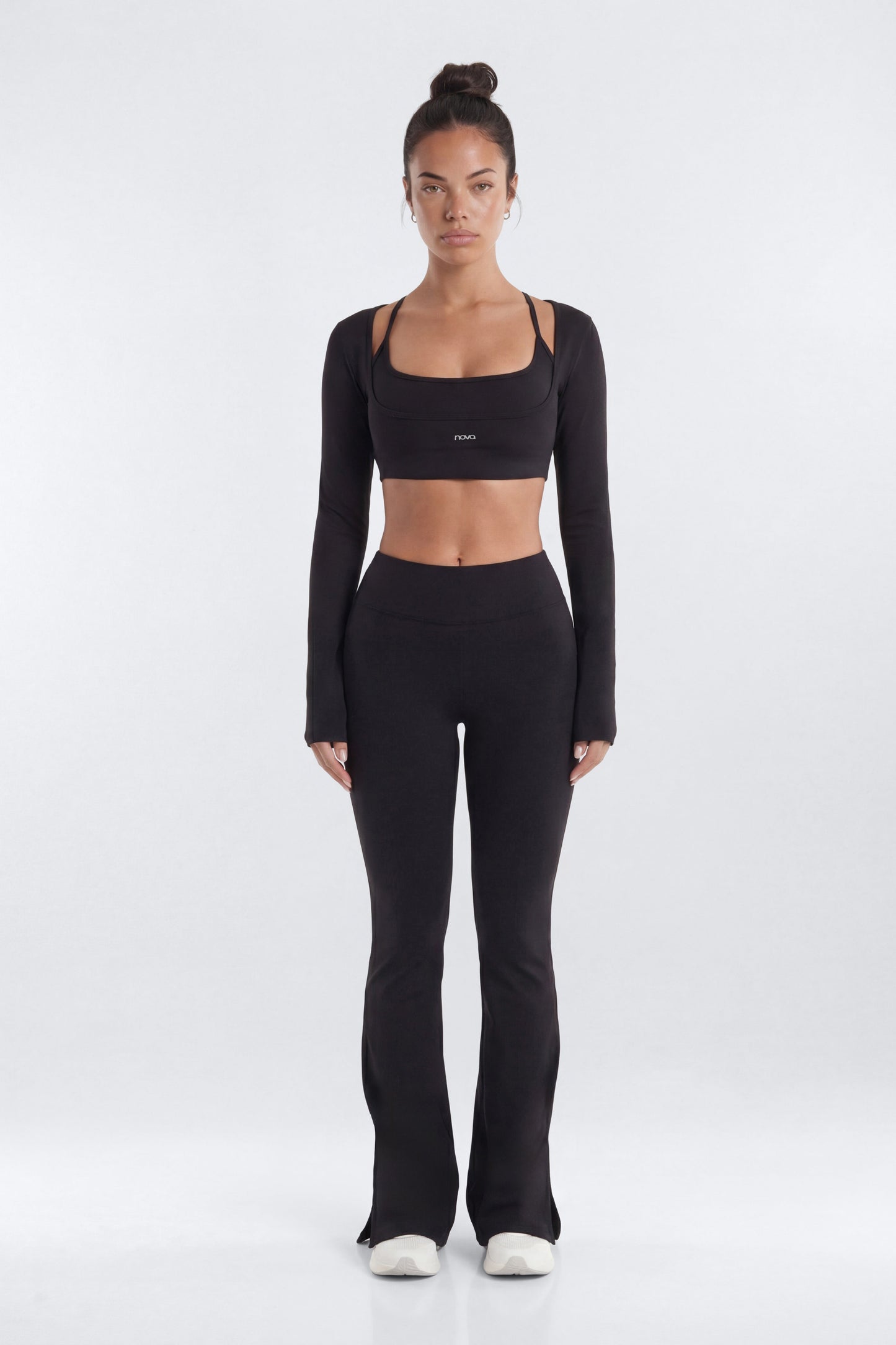 ProStretch™ Long Sleeve Sports Top - Black NEWFASHIONEDGE