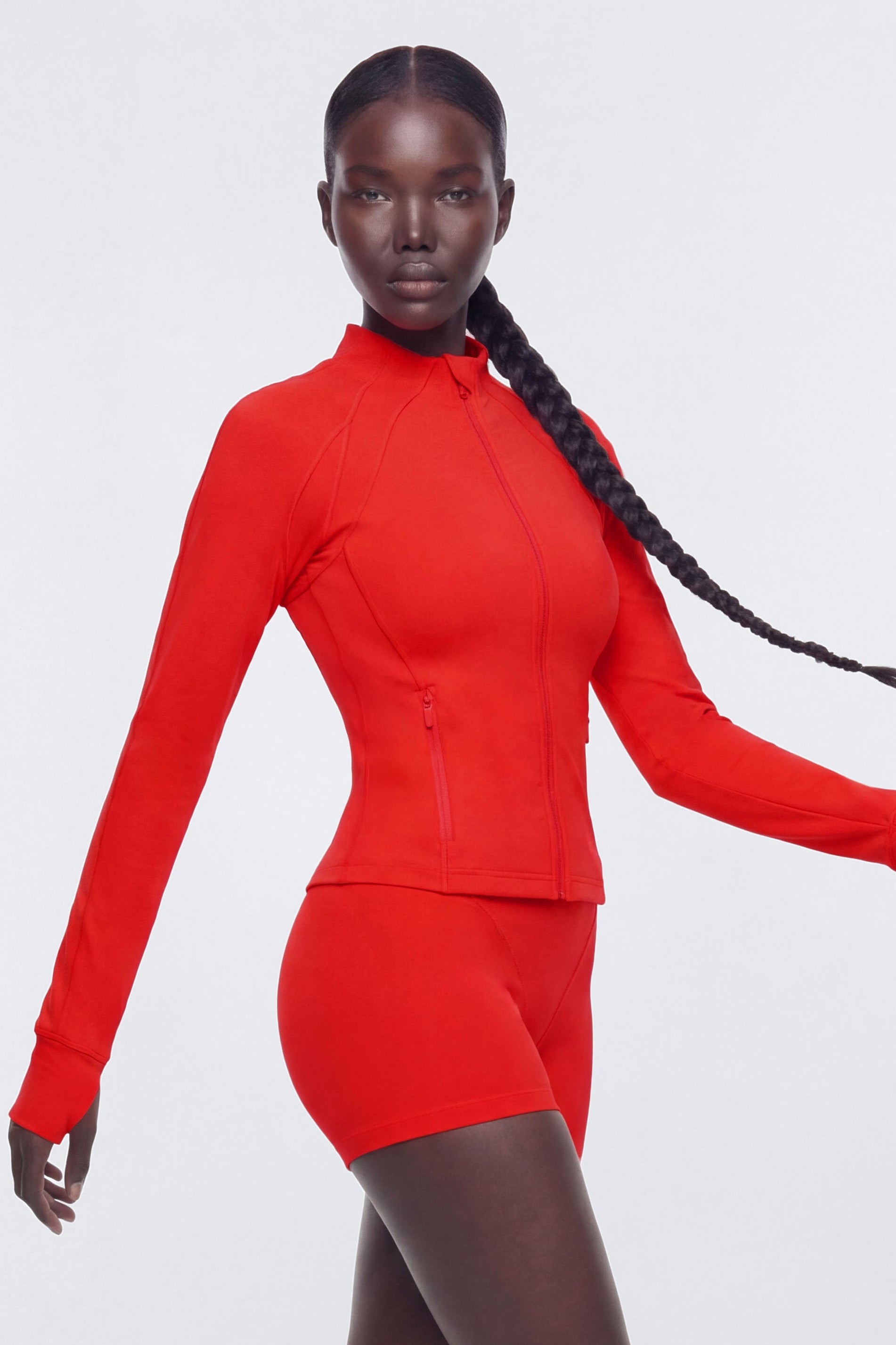 ProStretch™ Front Zip Sports Jacket - Red NEWFASHIONEDGE
