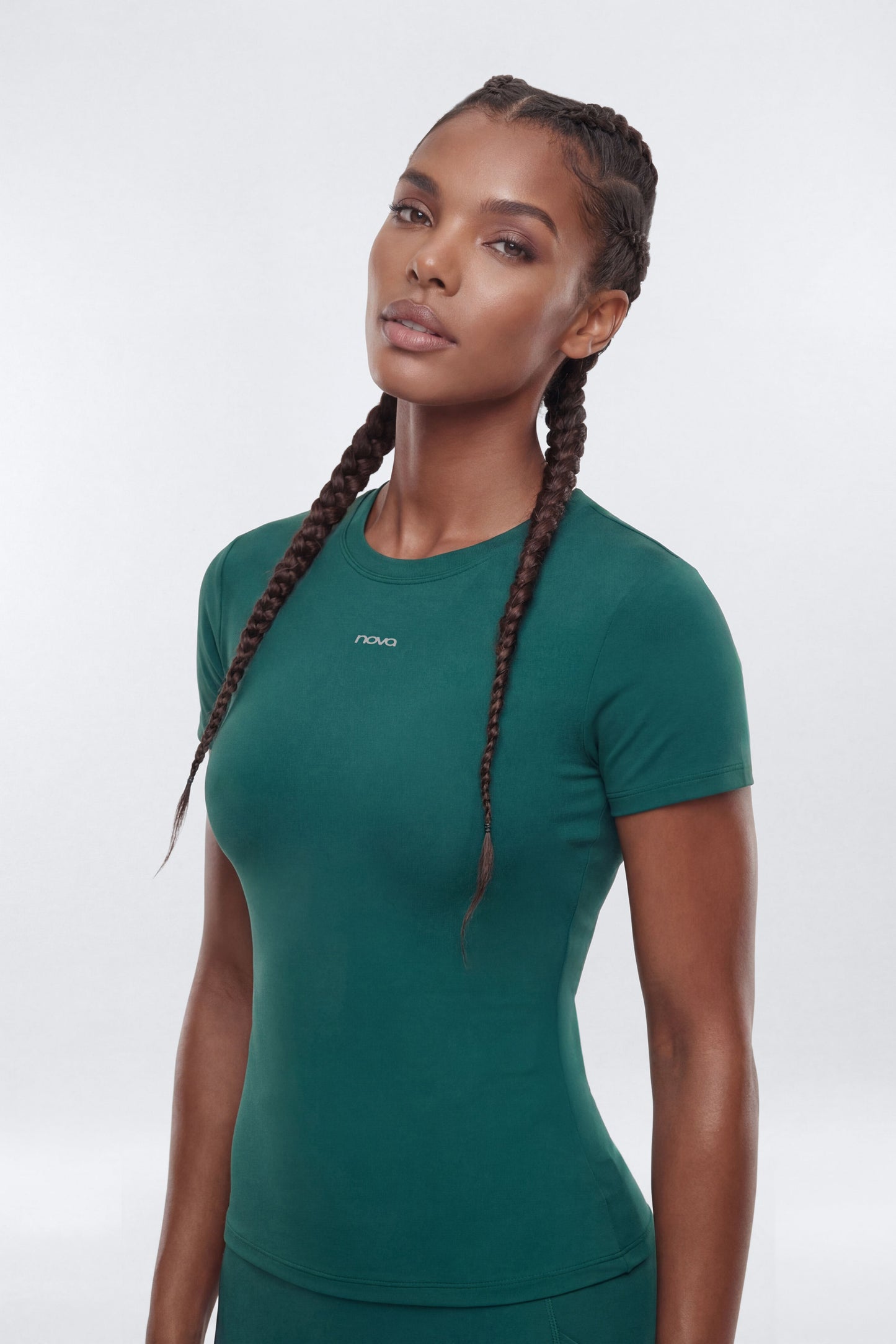ProStretch™ Short Sleeve Sports Top - Green NEWFASHIONEDGE