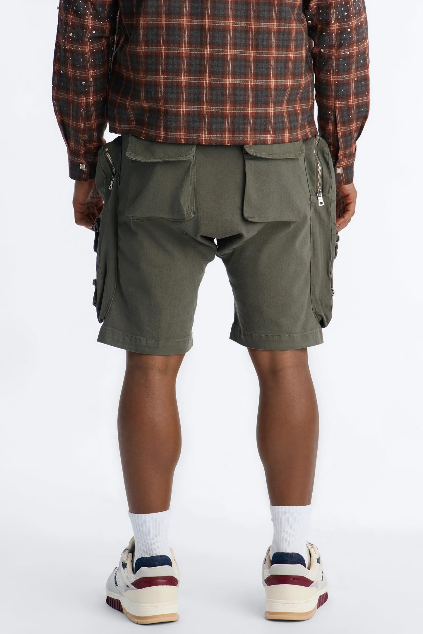 Oversized Maxed Out Utility Pocket Short - Olive
