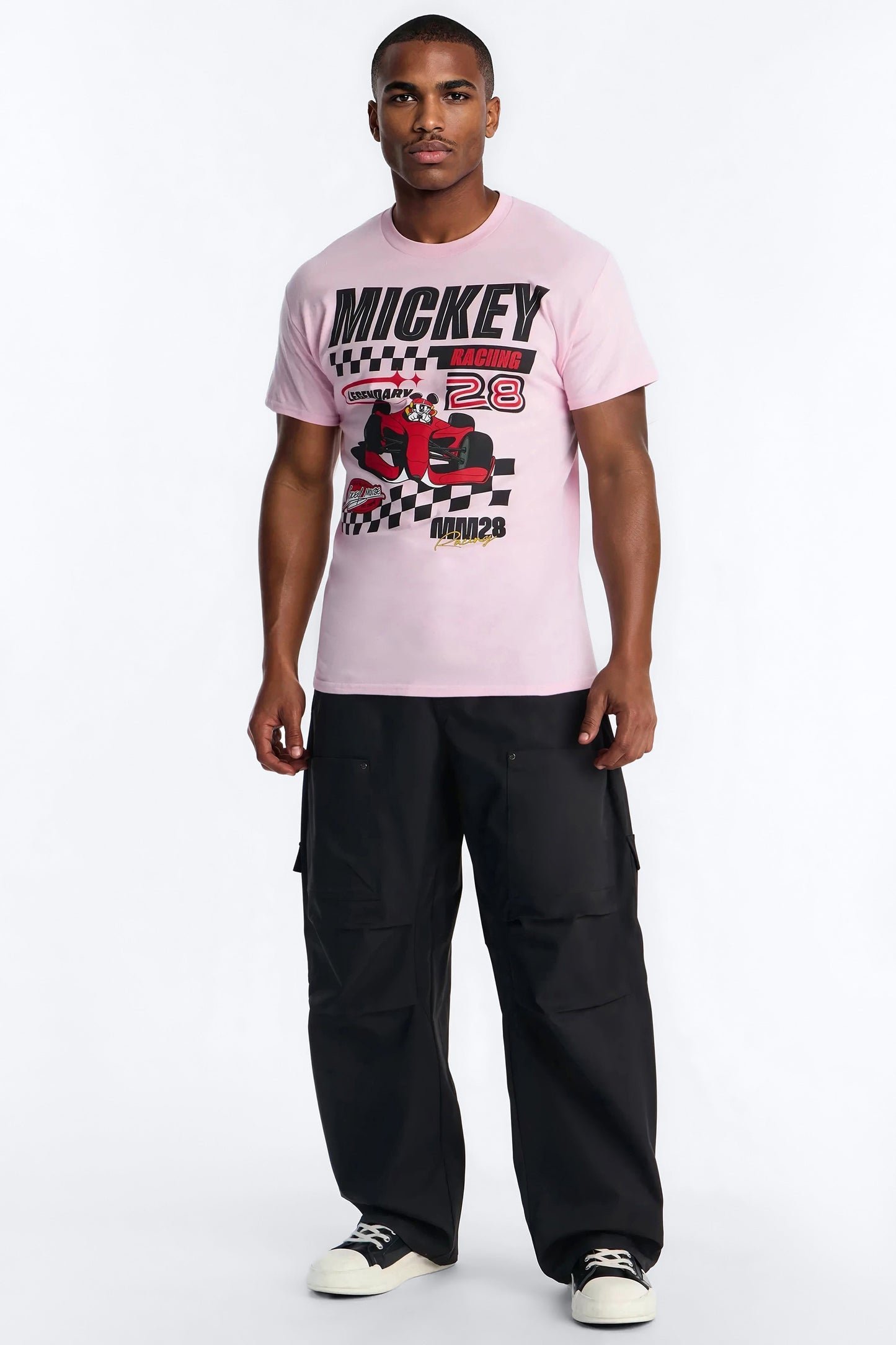Disney Mickey Racing Short Sleeve Tee - Pink