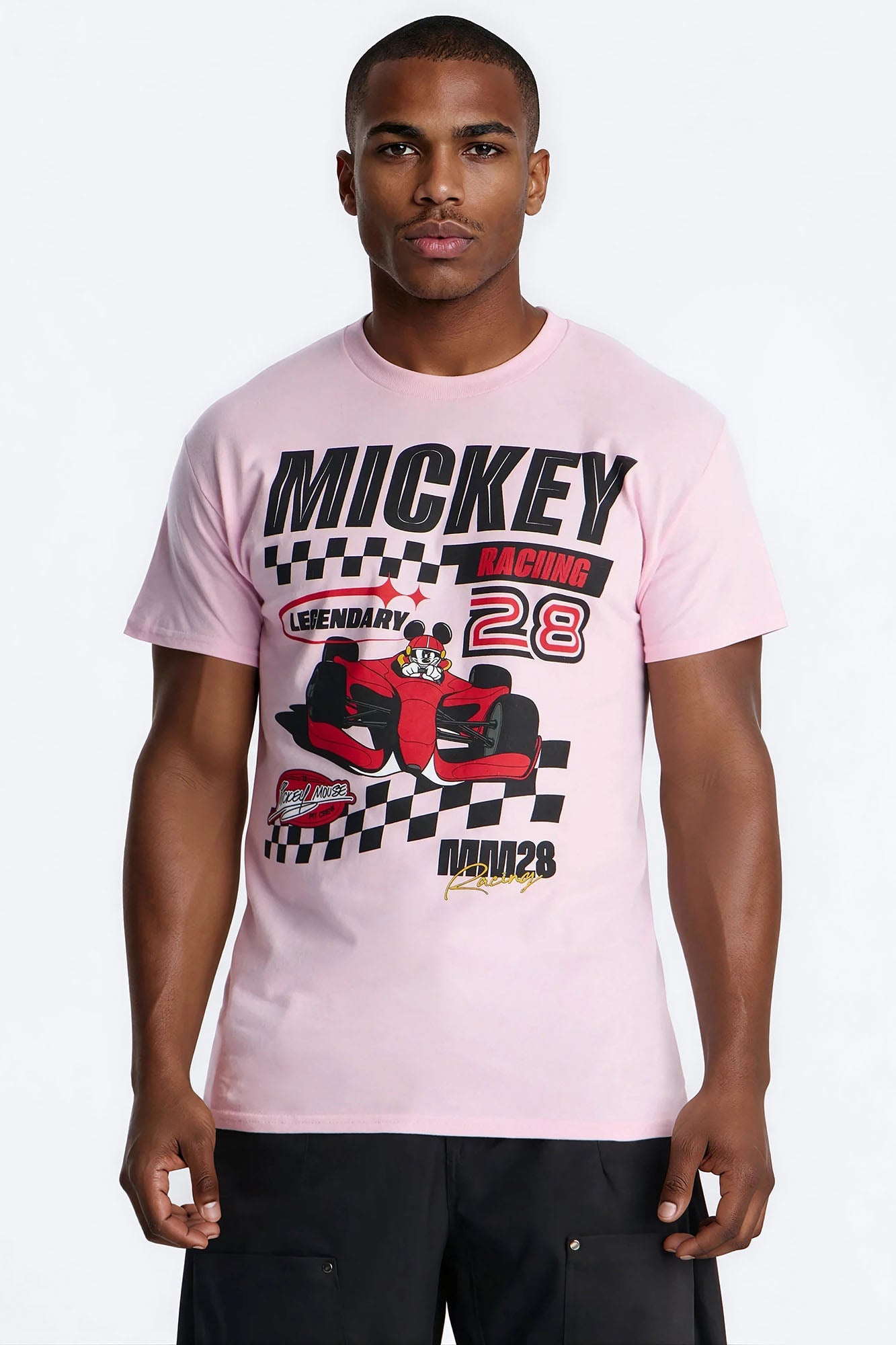 Disney Mickey Racing Short Sleeve Tee - Pink