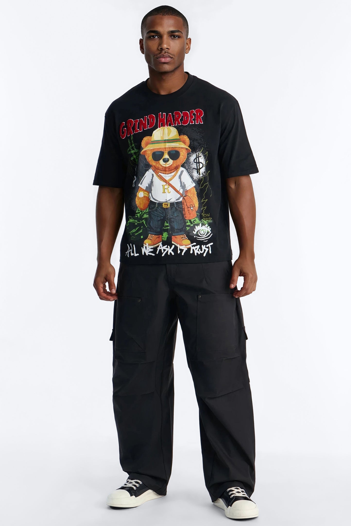 Money Grind Harder Short Sleeve Tee - Black