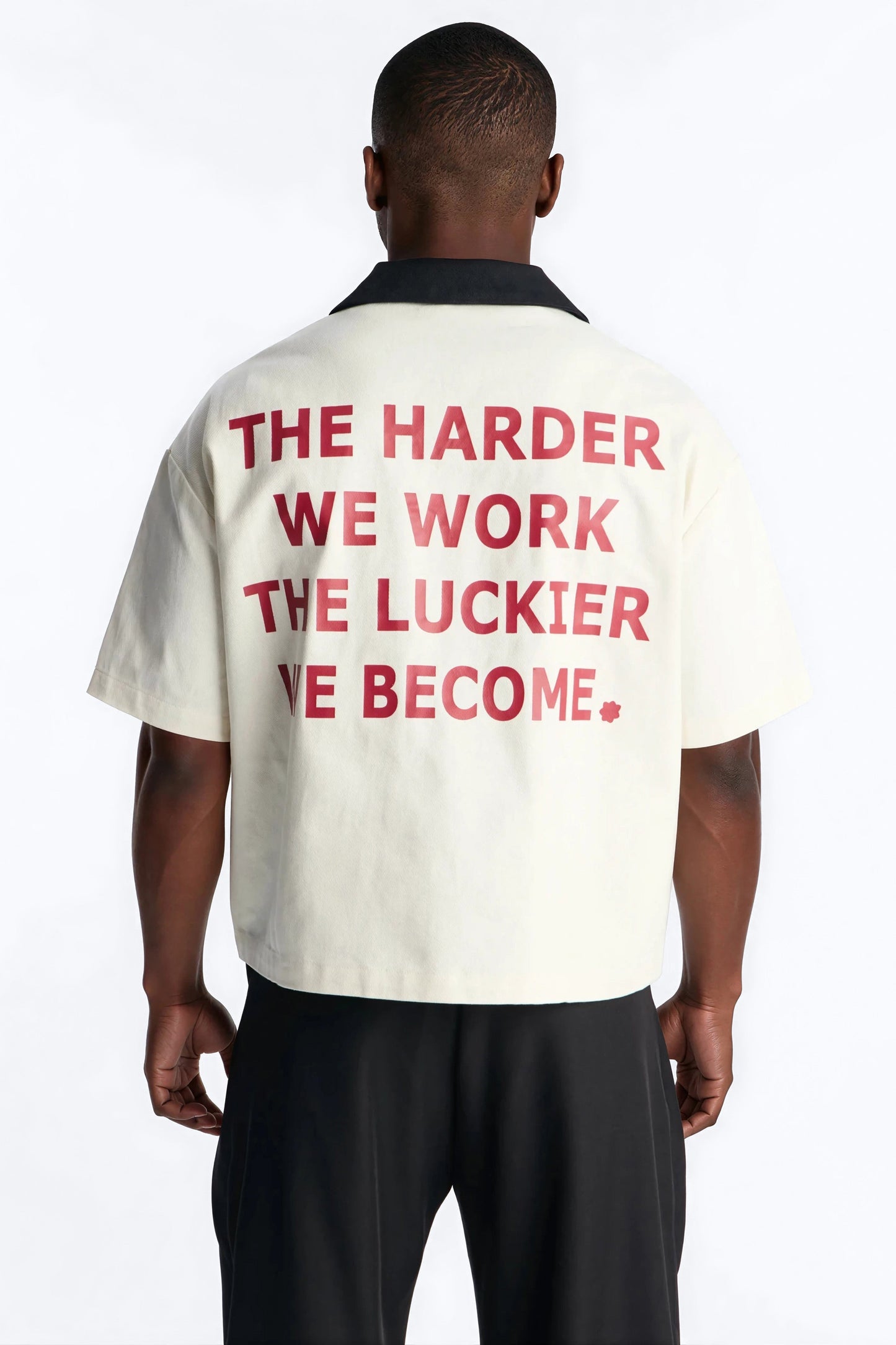 Cropped Rustpoint Mechanic Button Up Shirt - Cream