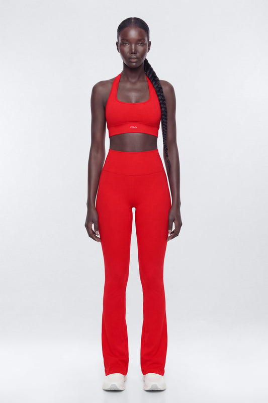 SeamlessLift™ 32″ High Rise Flare Legging - Red NEWFASHIONEDGE