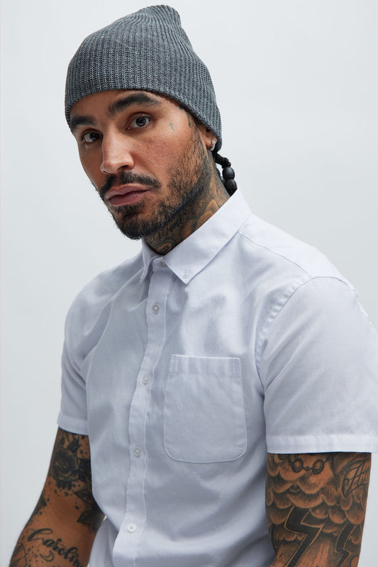 Ribbed Beanie - Charcoal