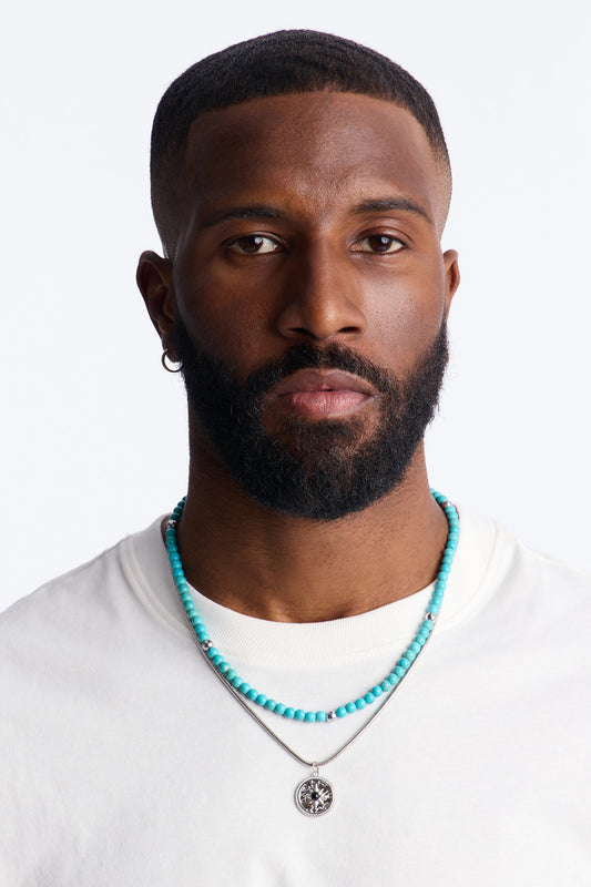 Good Vibes Only Necklace Set - Silver