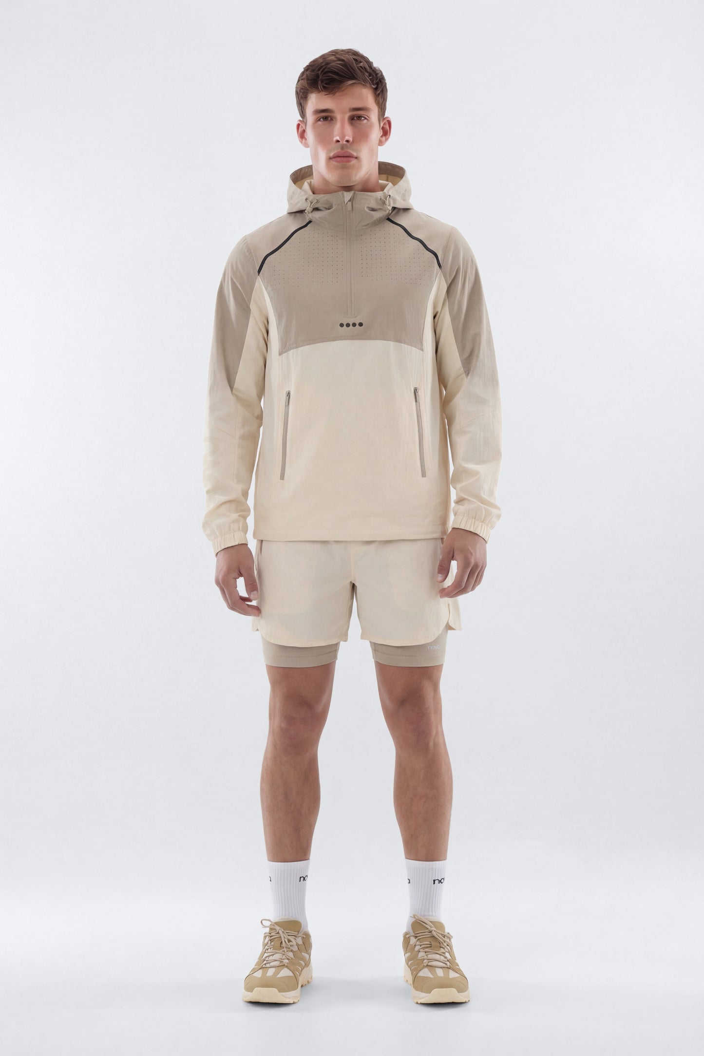 ProRipStop 7″ Built In Compression Shorts - Cream/combo