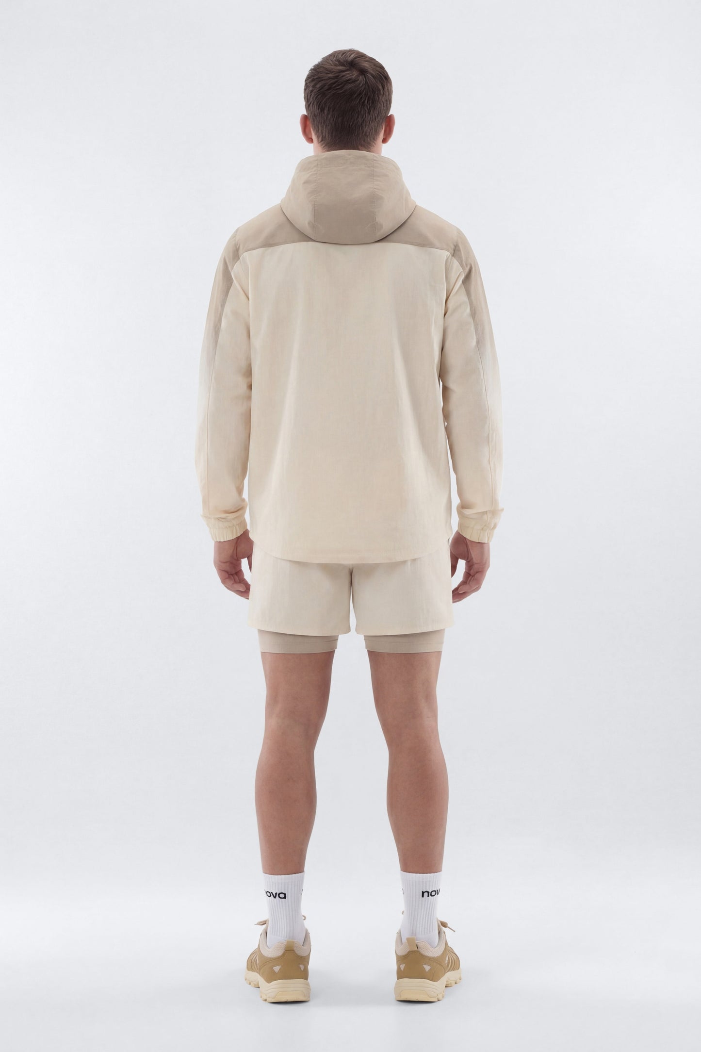 ProRipStop Half Zip Ombre Hooded Jacket - Cream/combo