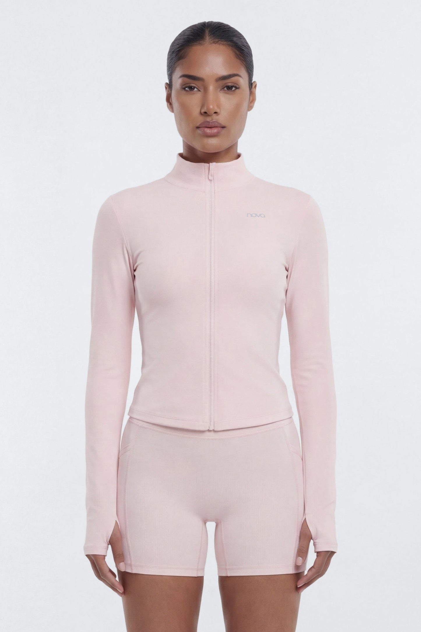 CloudForm™ Long Sleeve Full Zip Jacket - Pink NEWFASHIONEDGE