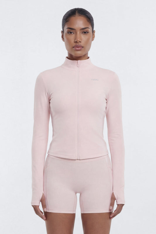 CloudForm™ Long Sleeve Full Zip Jacket - Pink NEWFASHIONEDGE