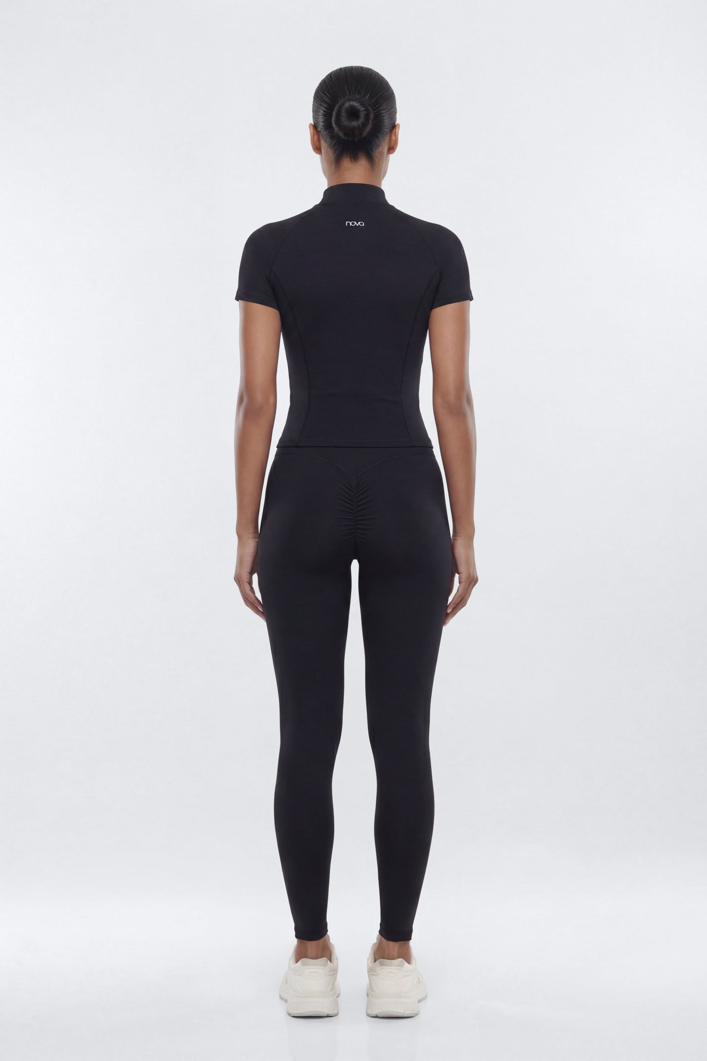 CloudForm™ Short Sleeve Full Zip Jacket - Black NEWFASHIONEDGE