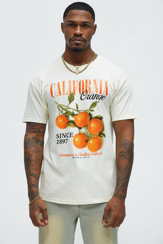 California Orange 1897 Short Sleeve Tee - Natural