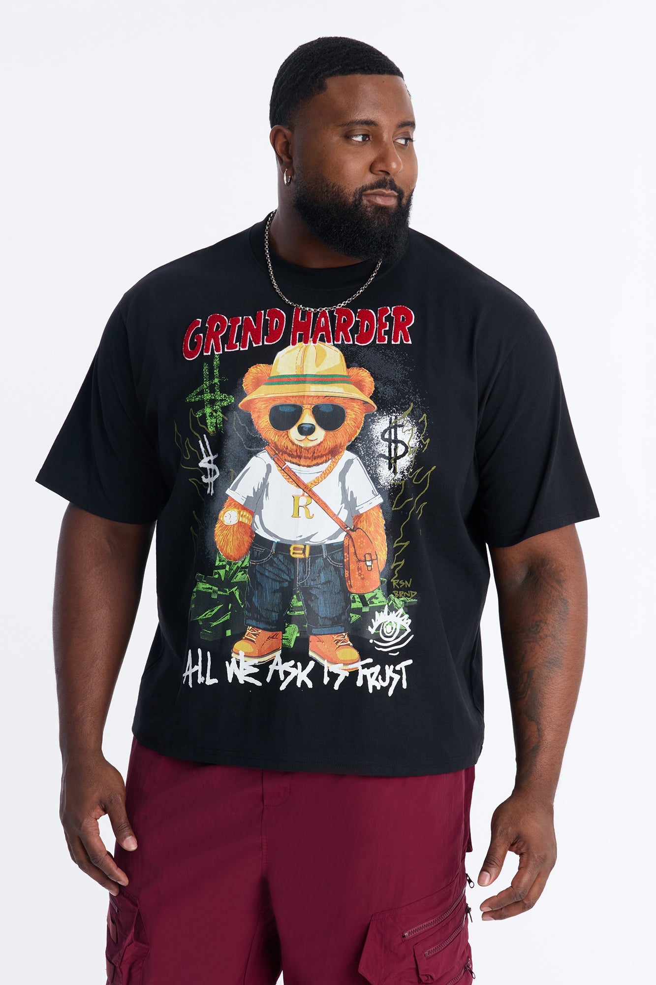 Money Grind Harder Short Sleeve Tee - Black
