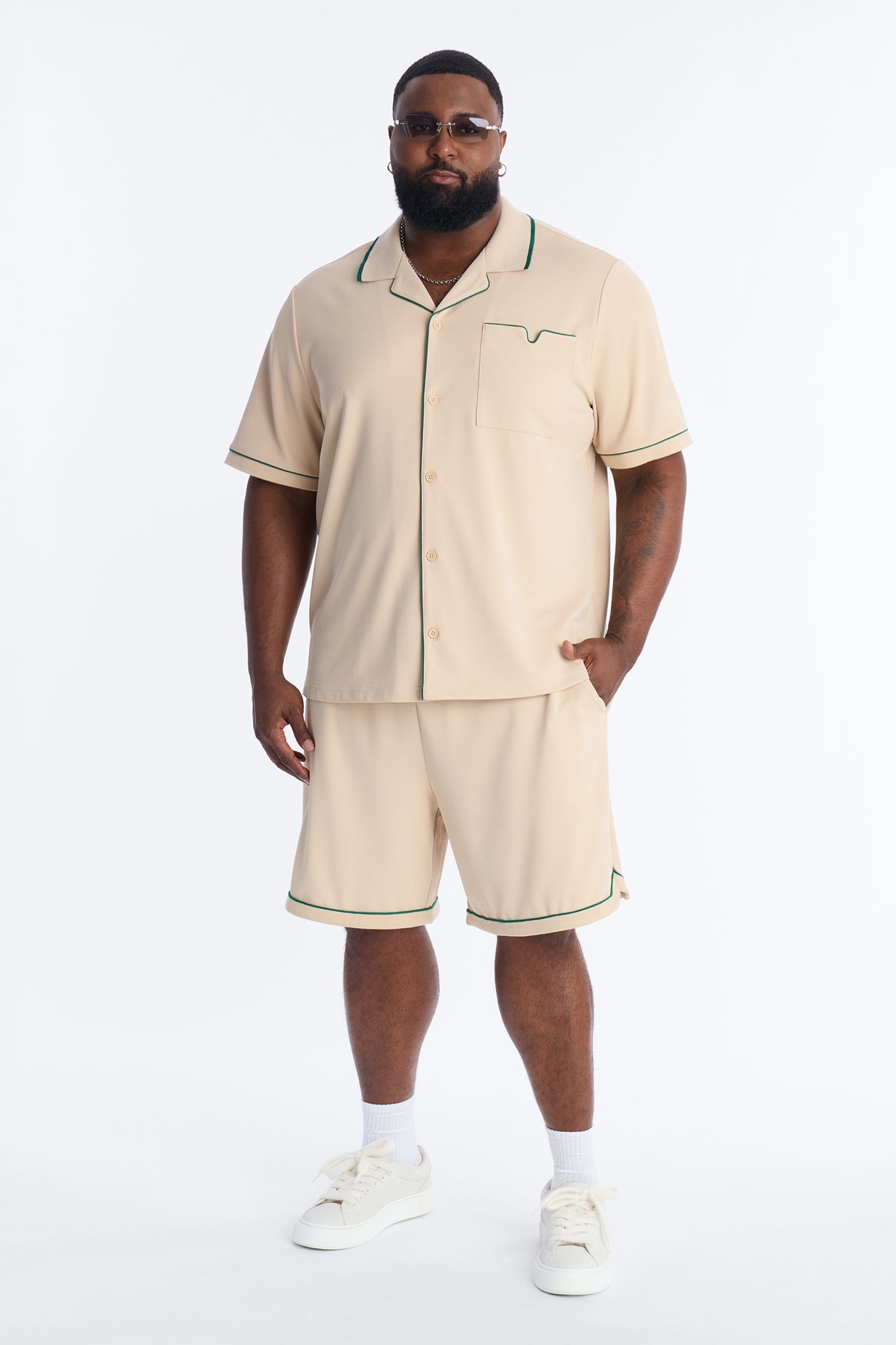 Noir Cuban Collar Shirt - Cream
