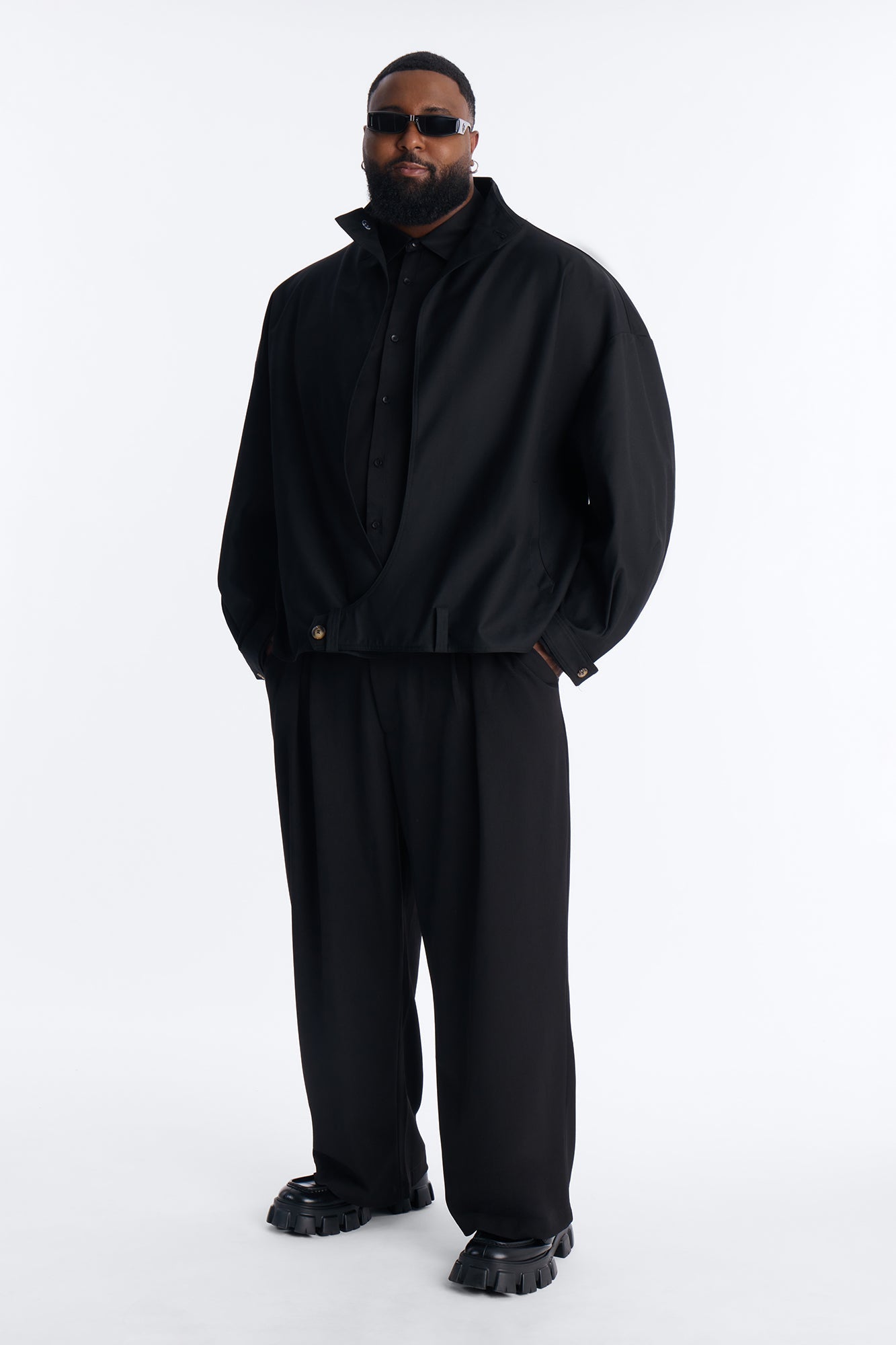 Relaxed Luxe Flow Blazer - Black