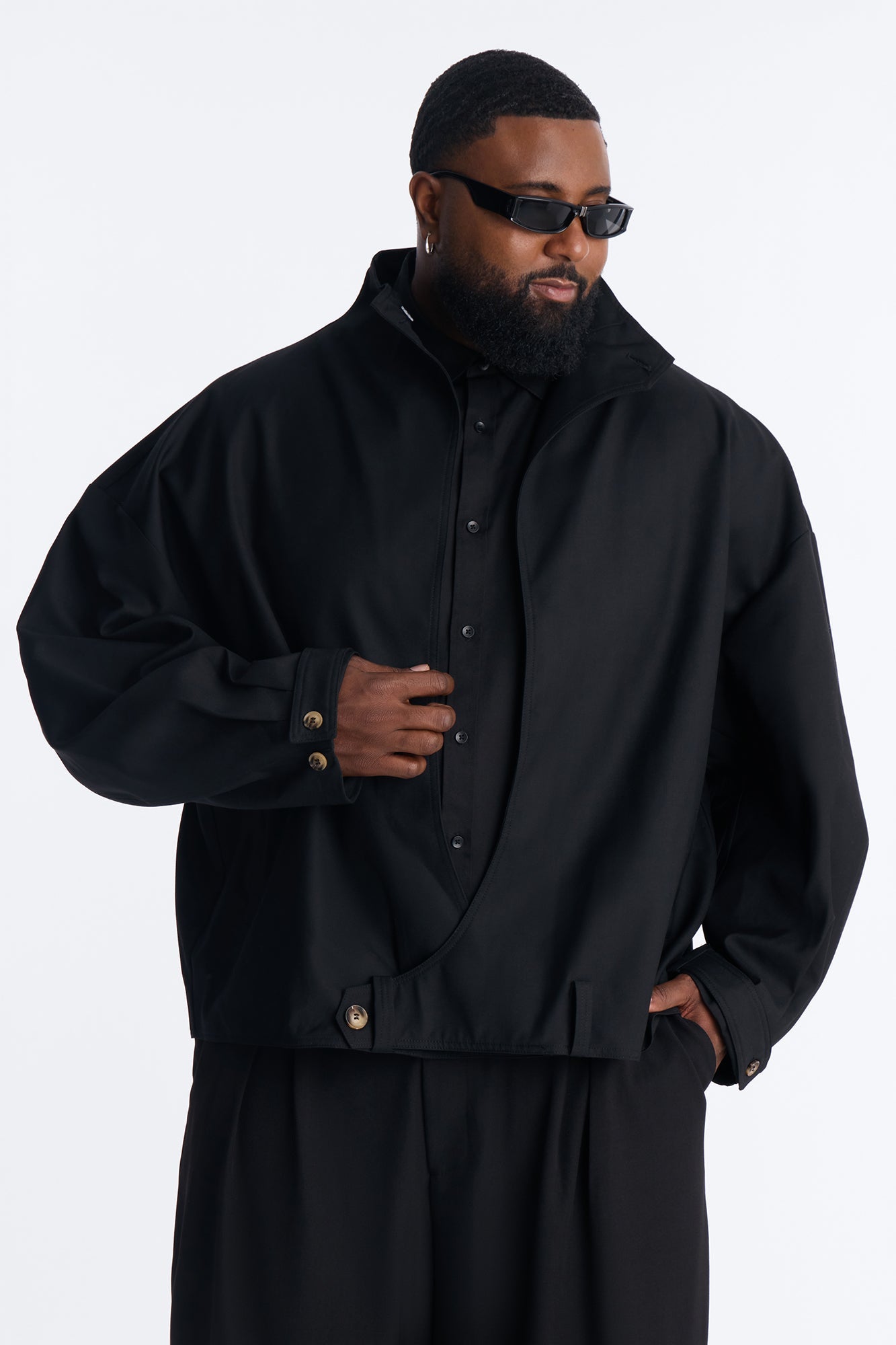 Relaxed Luxe Flow Blazer - Black