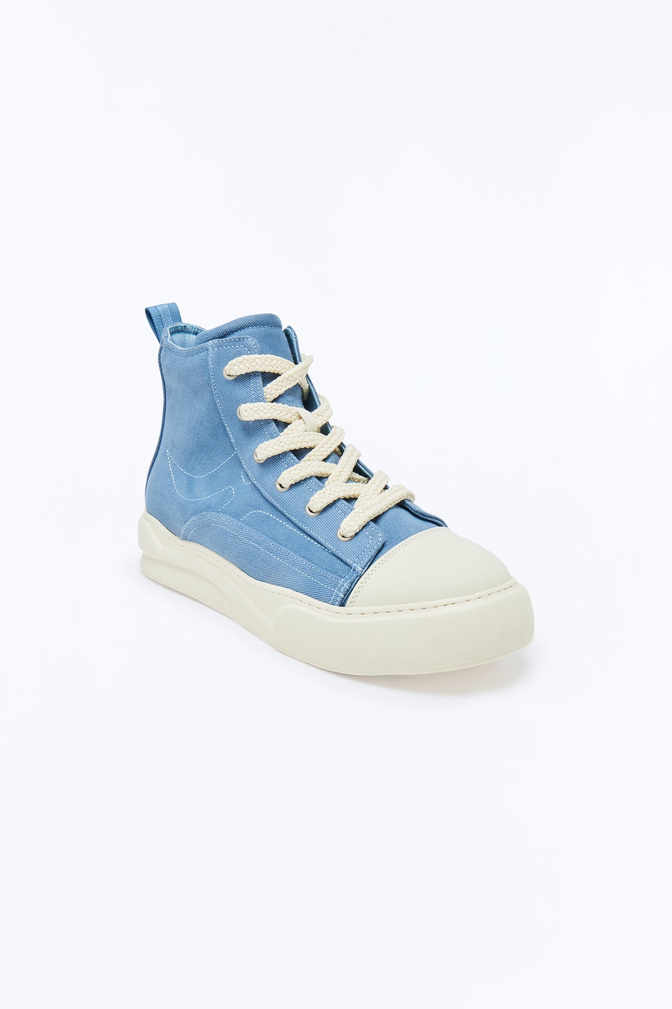 City Stride Canvas Chunky Hight Top Sneaker - Blue