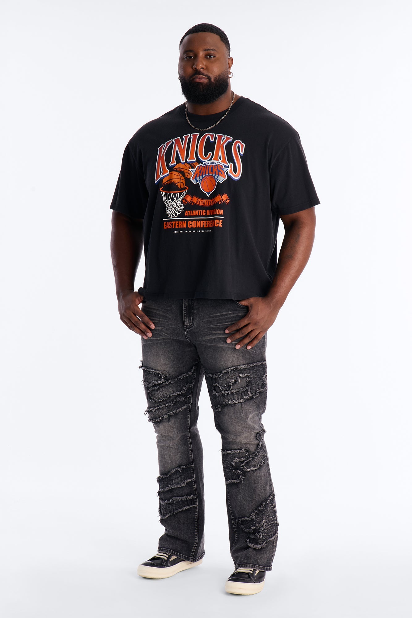 Knicks For The City Short Sleeve Tee - Black Wash