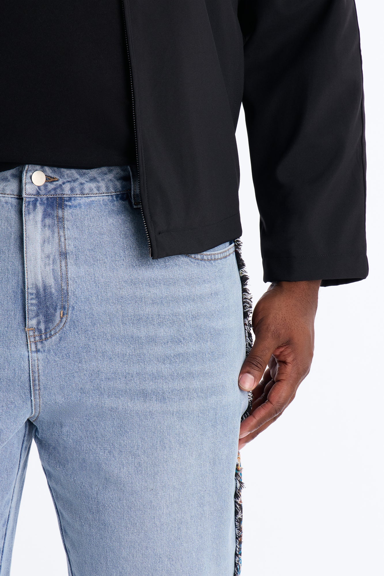 Stacked Slim Flare Exquisite Tapestry Jeans - Light Blue Wash