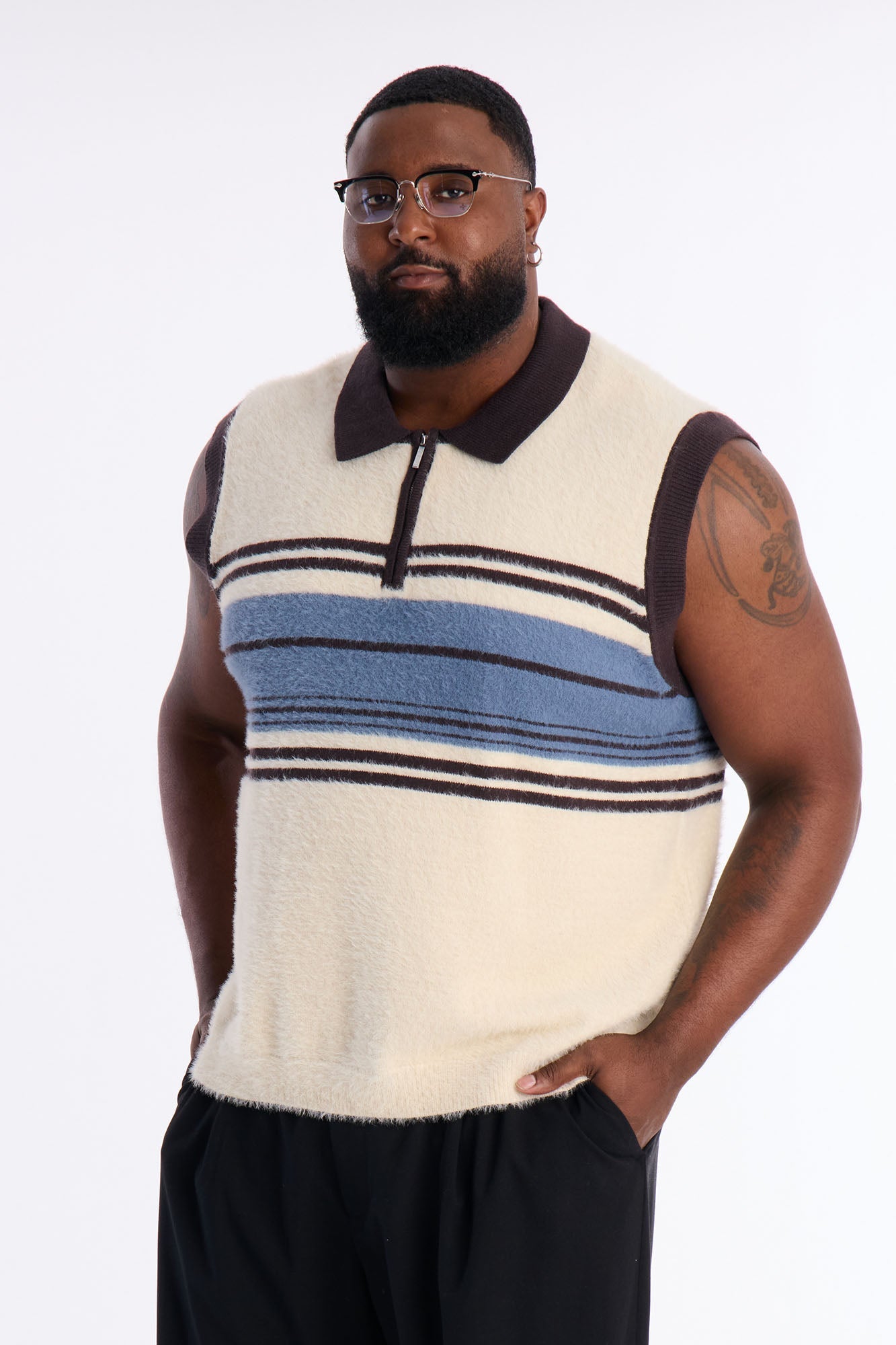 Summit Fuzzy Sweater Vest - Cream