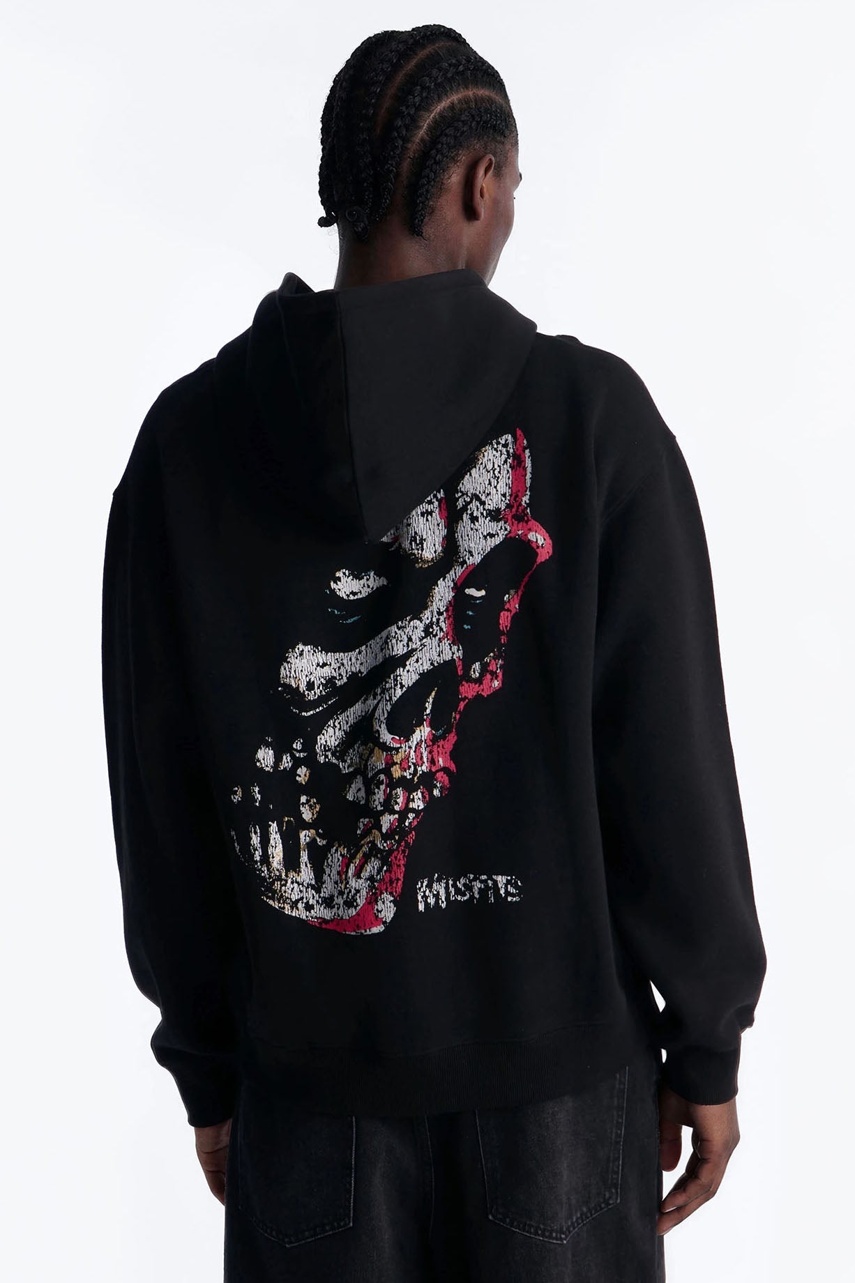 MIsfits Vintage Zip Hoodie - Black Wash