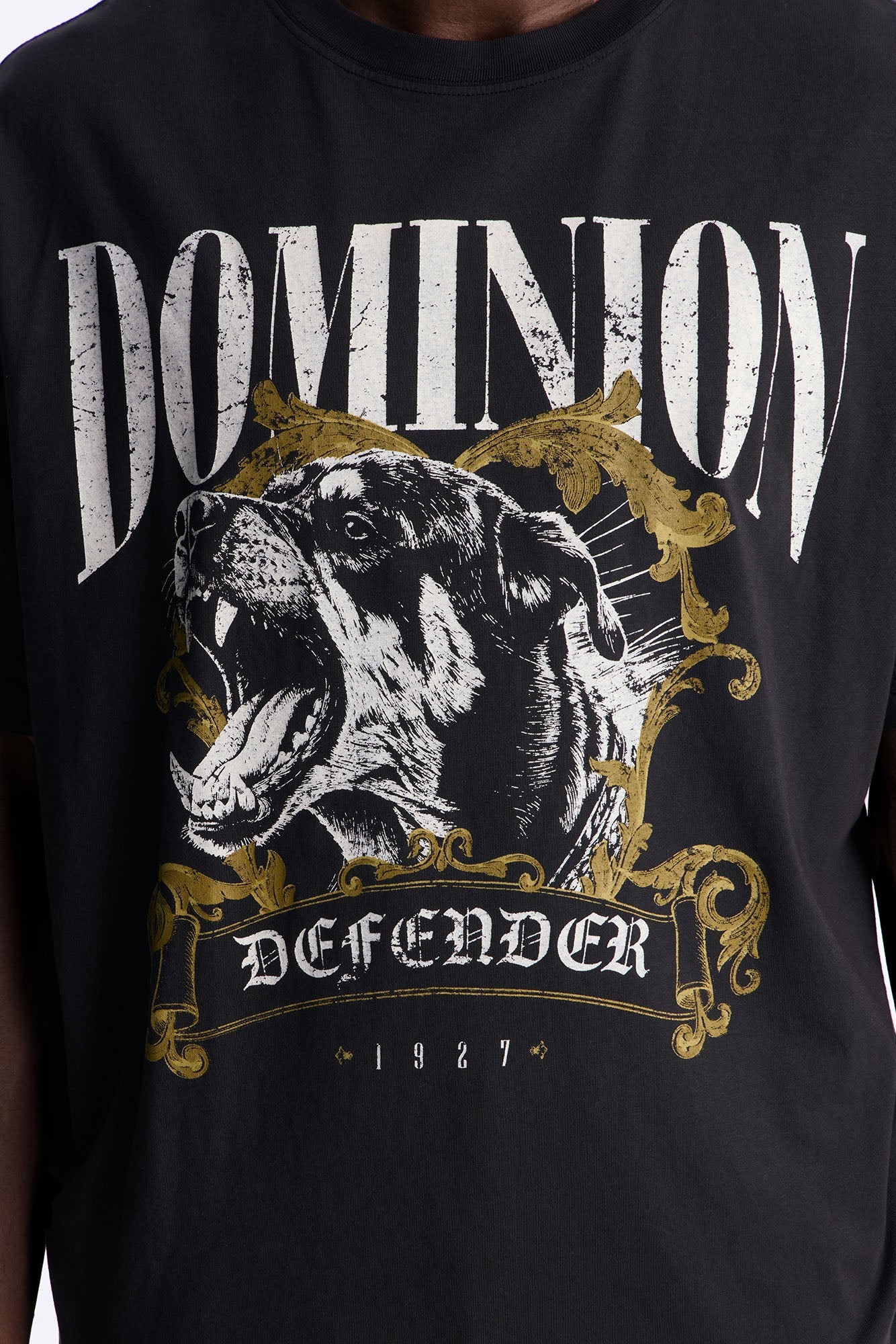 Dominion Defender Oversized Short Sleeve Tee - Black Wash