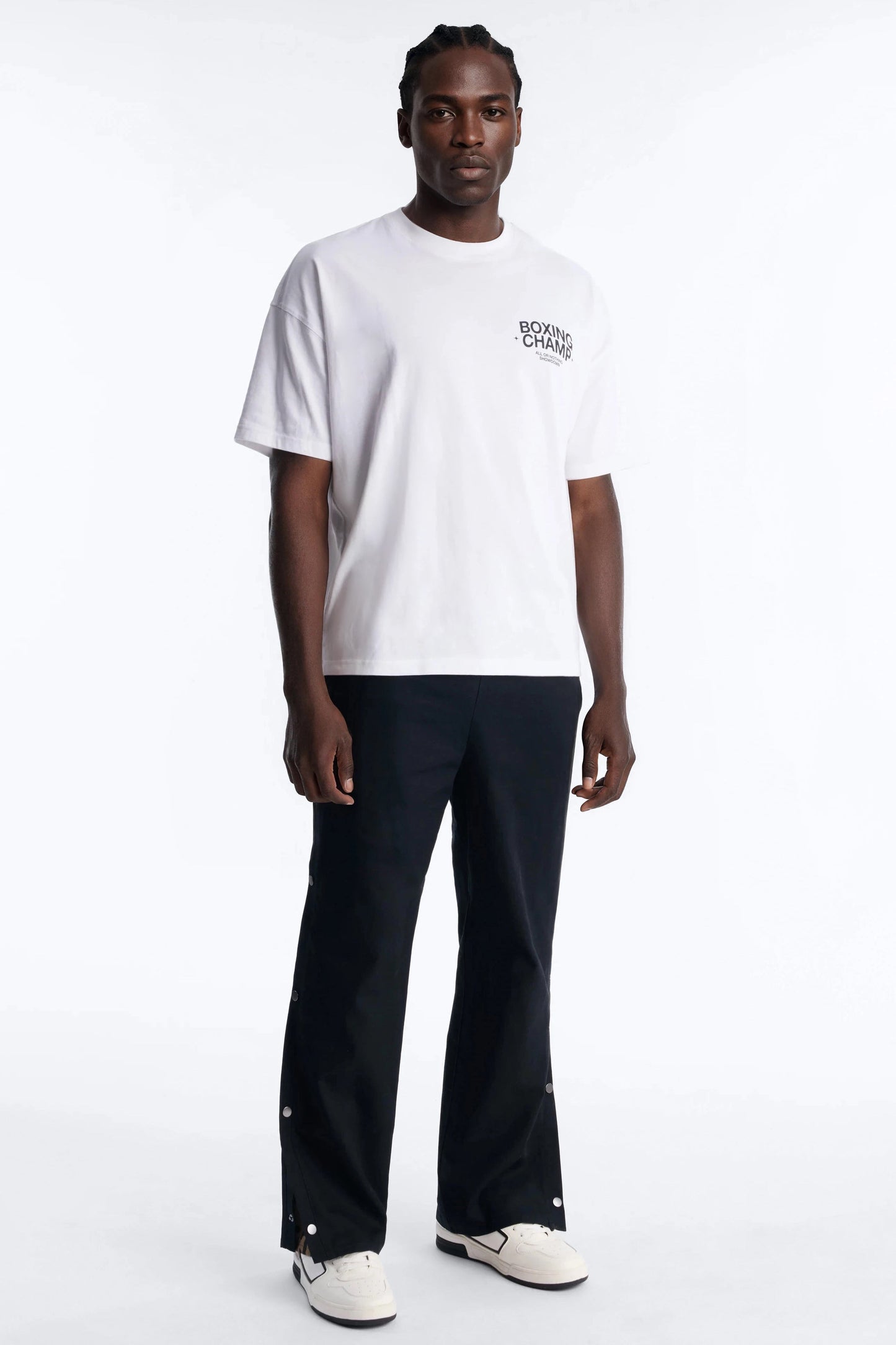 Boxing Champ Oversized Short Sleeve Tee - White