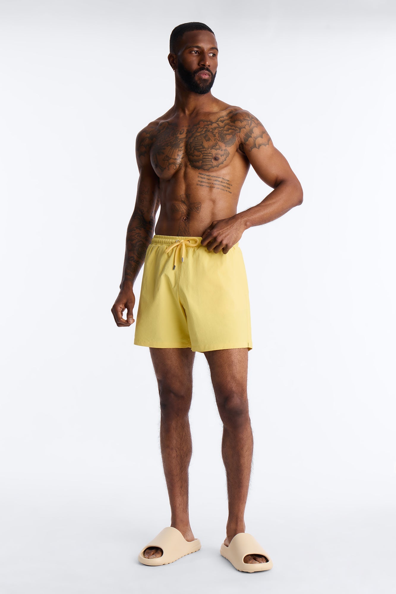 Montez Stretch Swim Trunk 6″ - Yellow