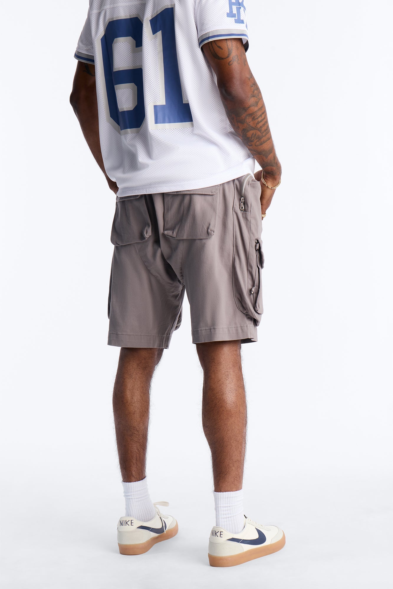 Oversized Maxed Out Utility Pocket Short - Grey