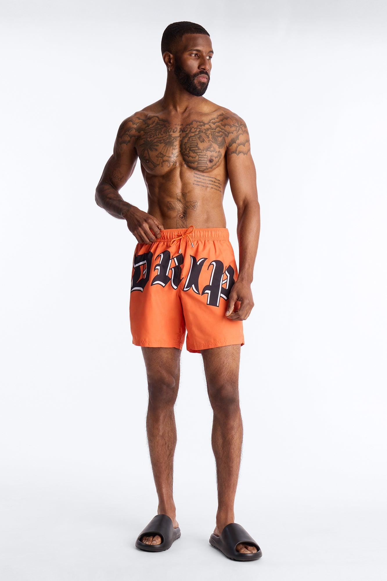 All The Drip Swim Trunk 7″ - Orange
