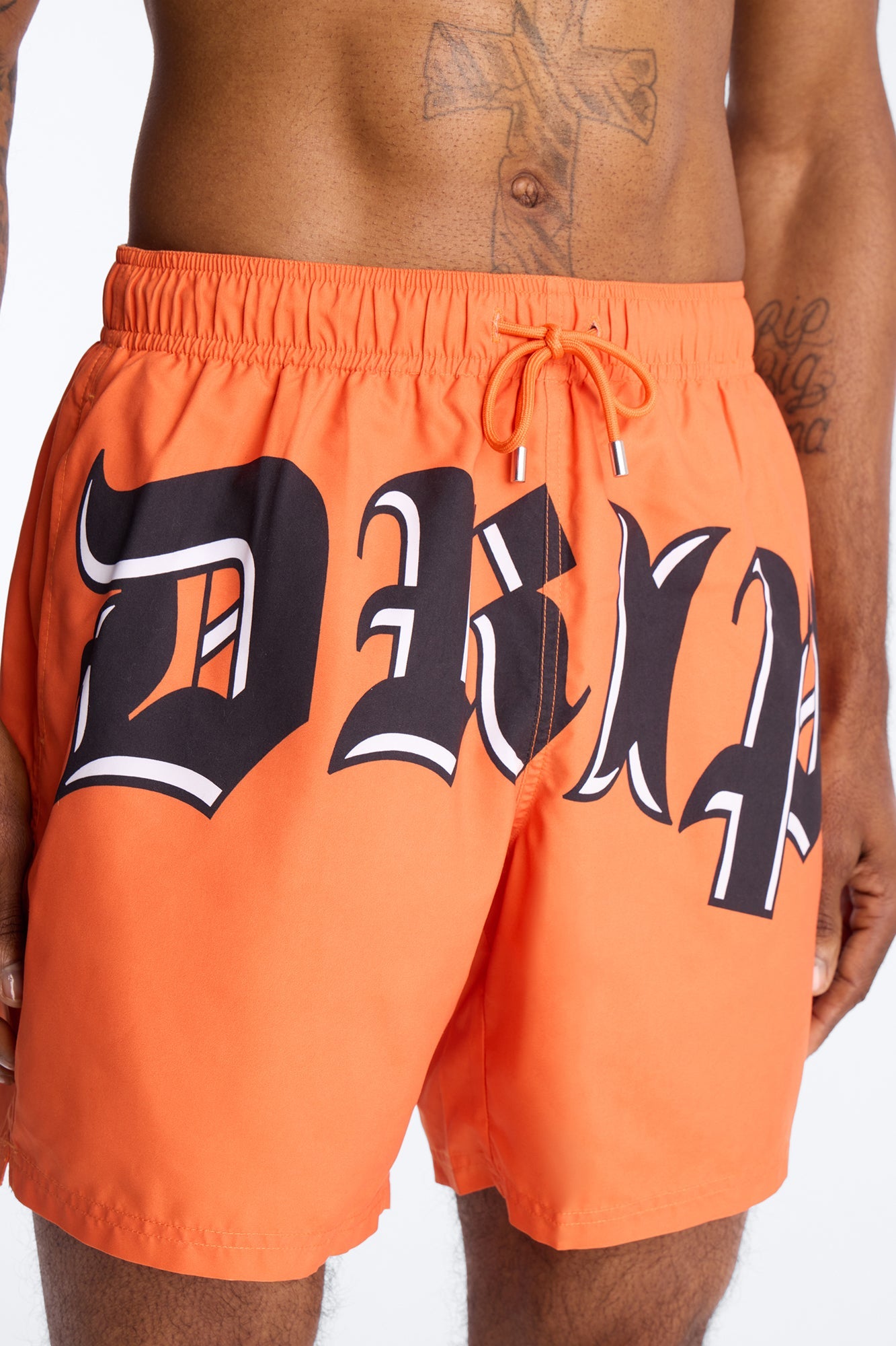 All The Drip Swim Trunk 7″ - Orange