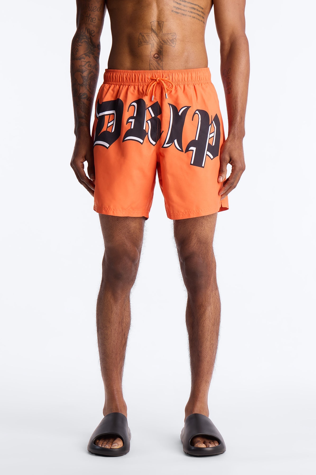All The Drip Swim Trunk 7″ - Orange