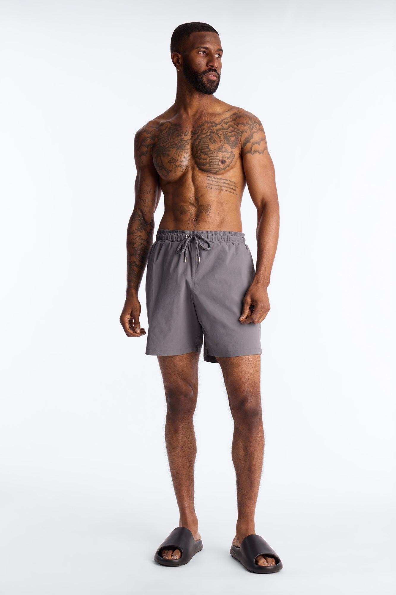 Montez Stretch Swim Trunk 7″ - Charcoal